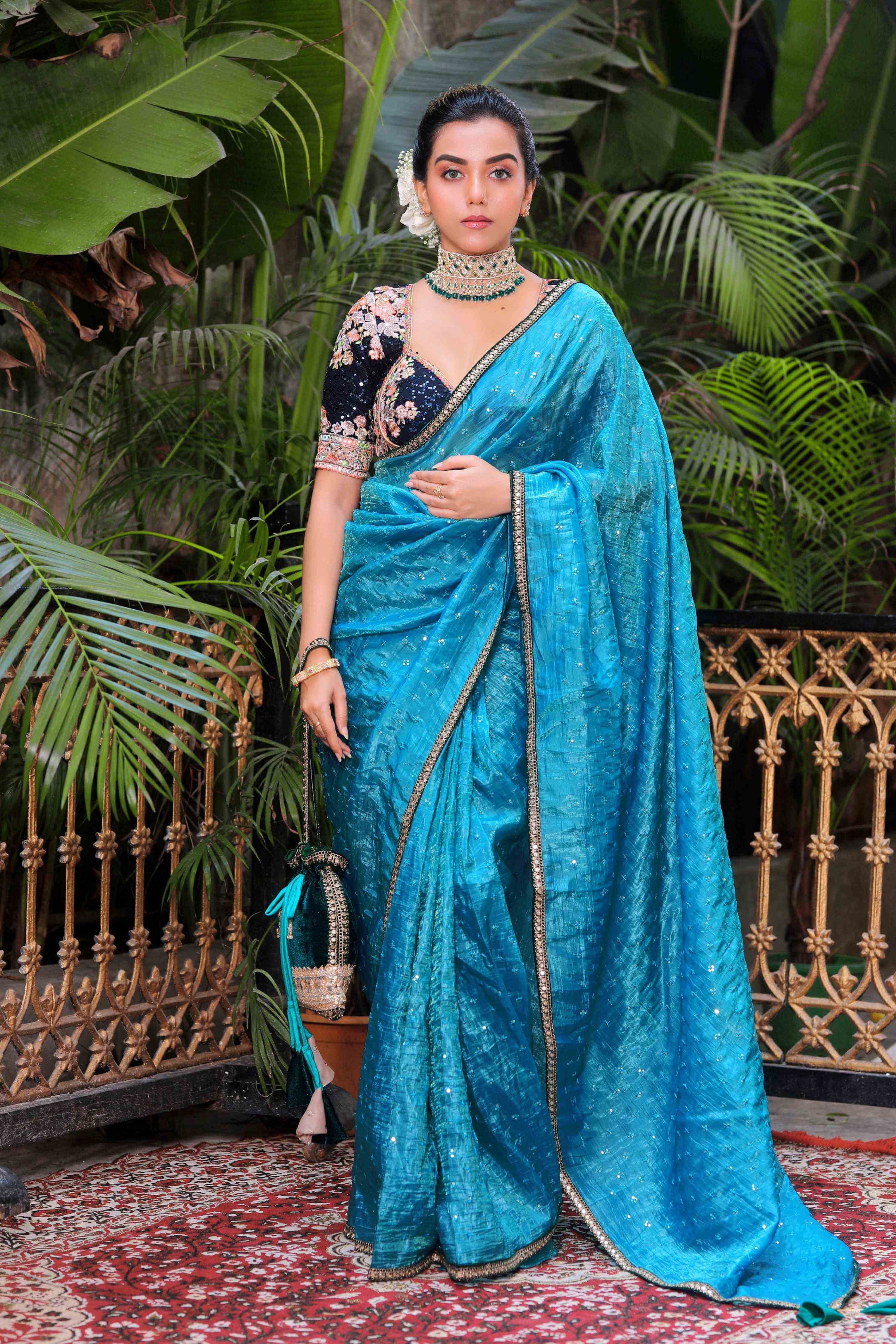 TEAL TEMPTATION SAREE
