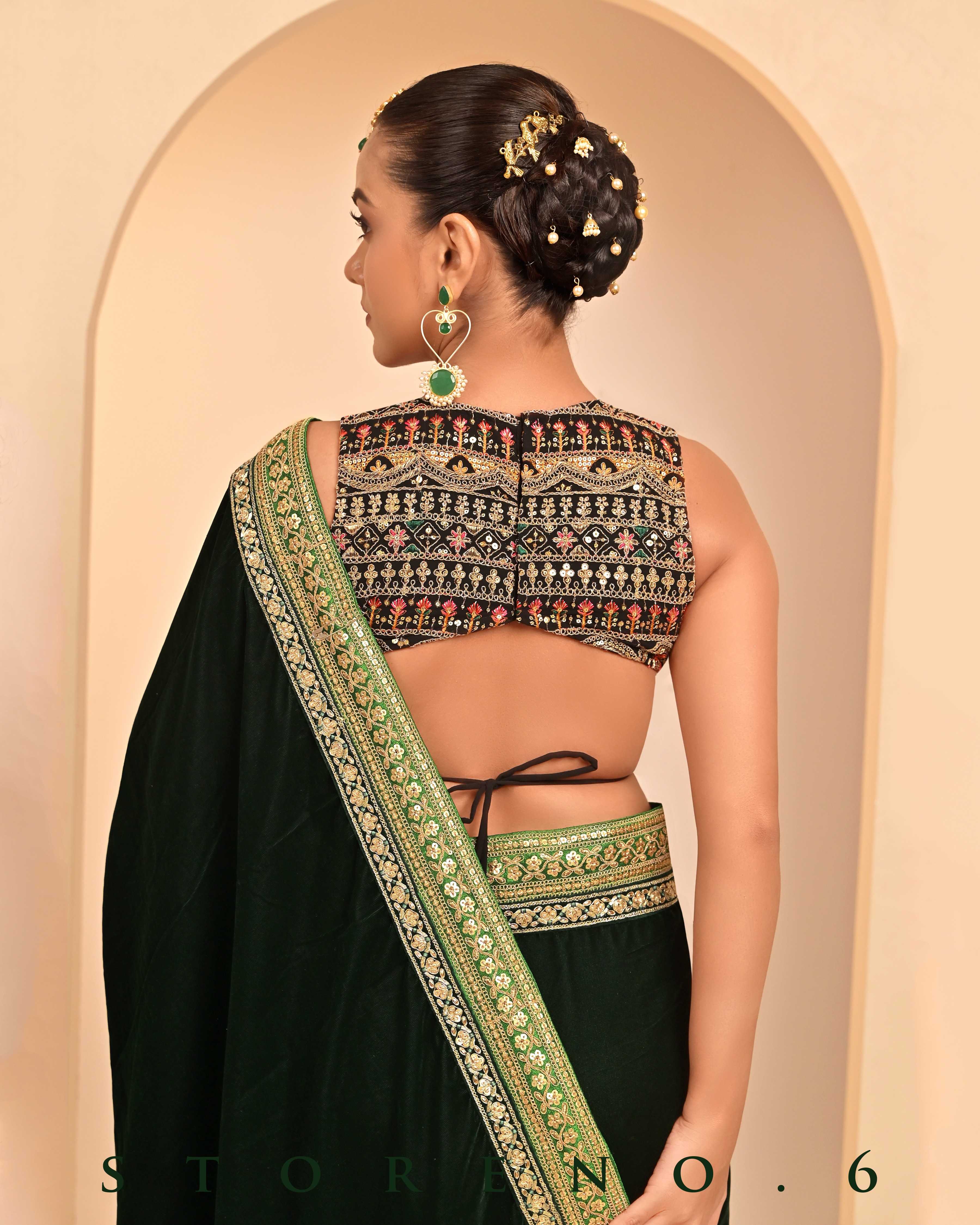 ENCHANTING EMERALD SAREE