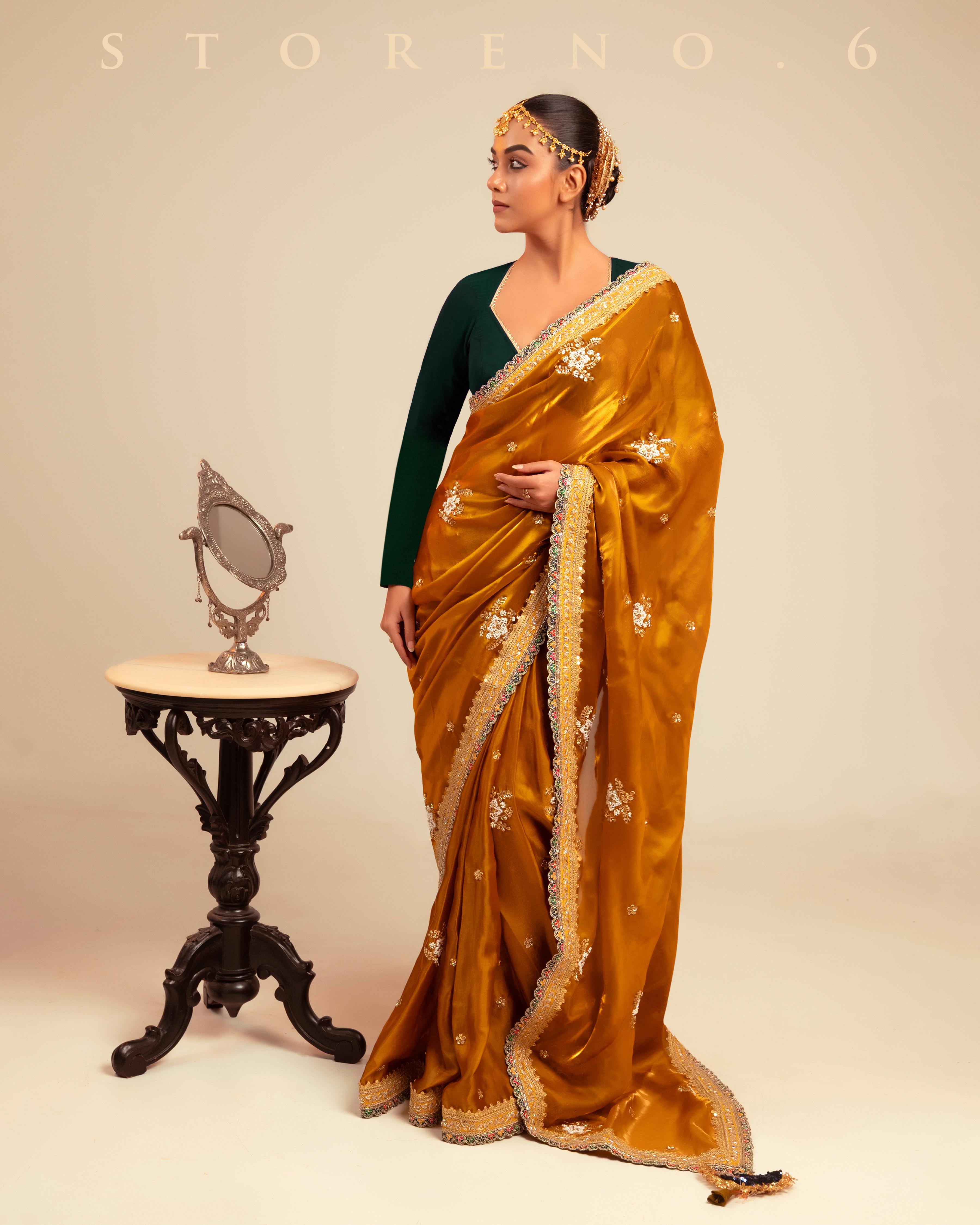EXOTIC EMPRESS SAREE WITH FOREST CHARM BLOUSE