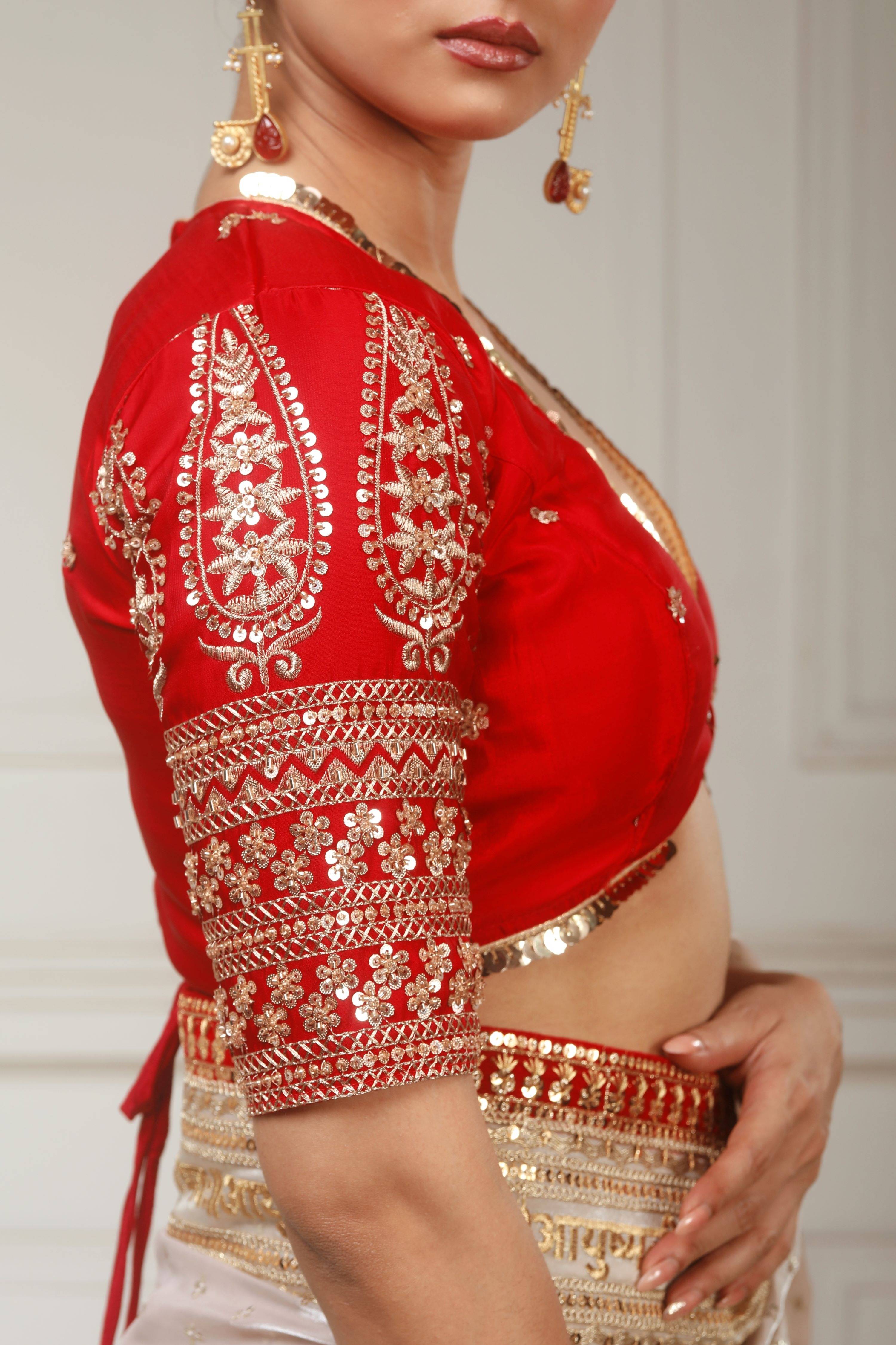 ROYAL SUBTLE QUEEN SAREE WITH  SCARLET LUXE BLOUSE