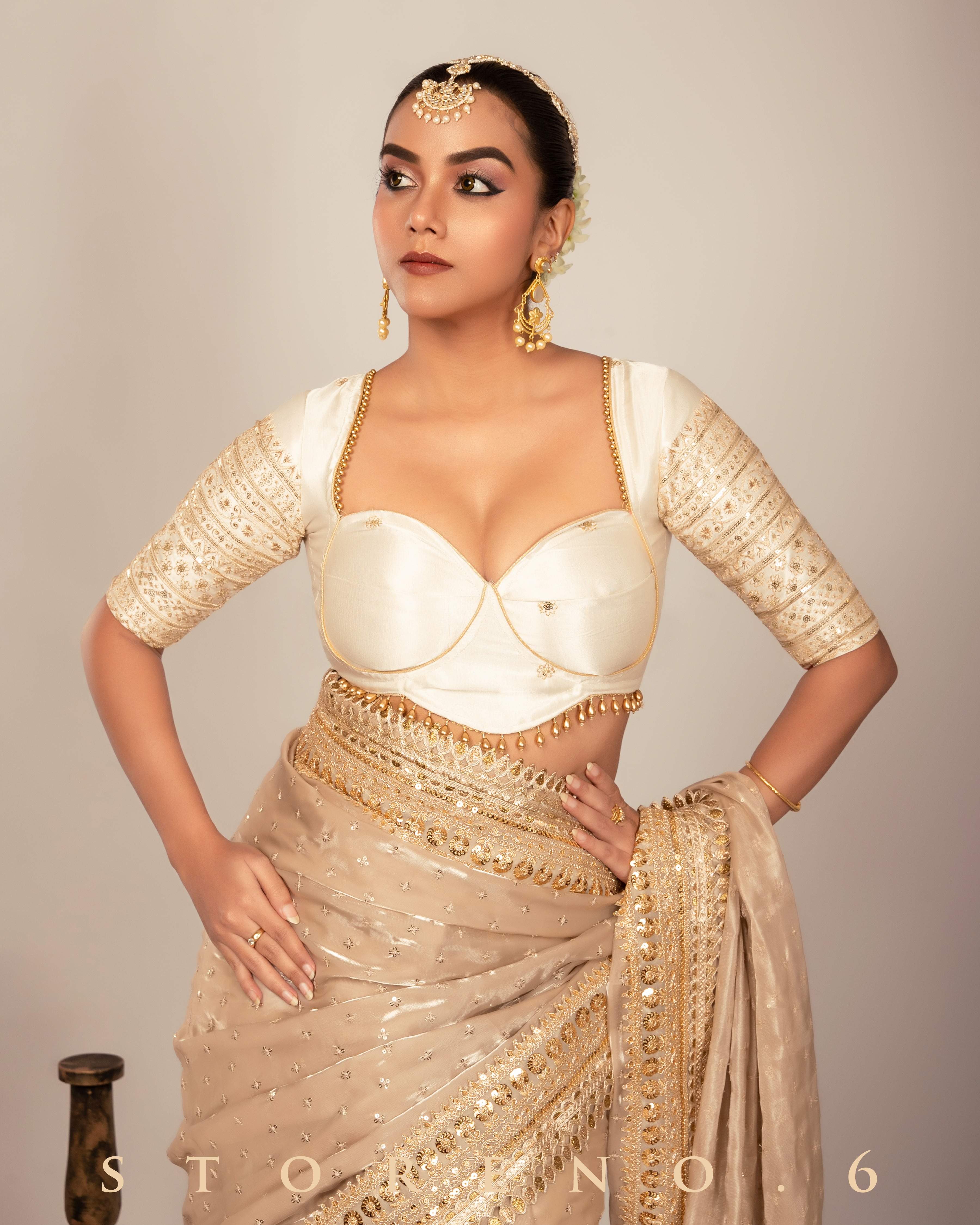 THE STERLING QUEEN SAREE WITH CELESTIAL CHARM BLOUSE