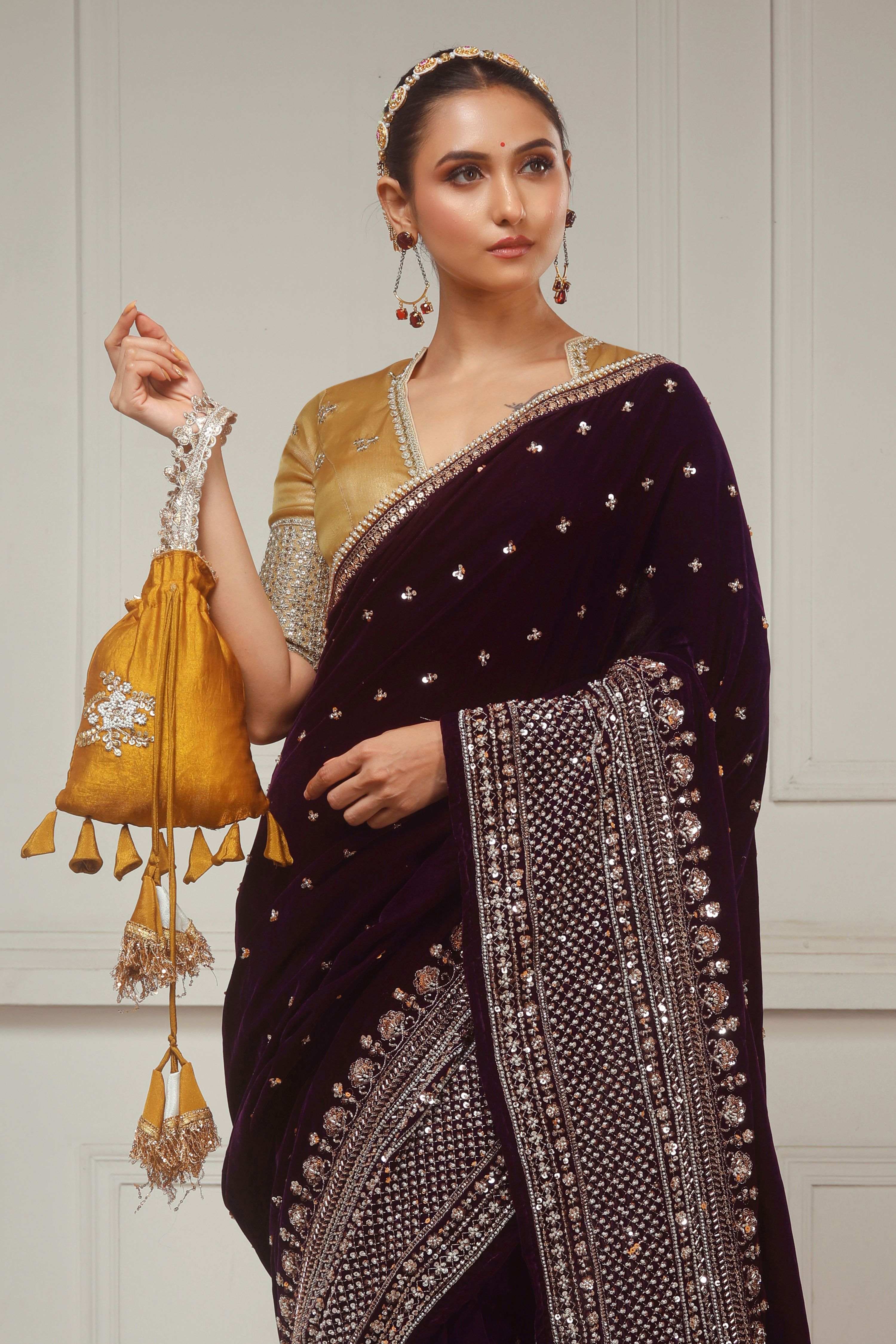 GLAM GRANDEUR SAREE WITH RADIANT FANTASY BLOUSE