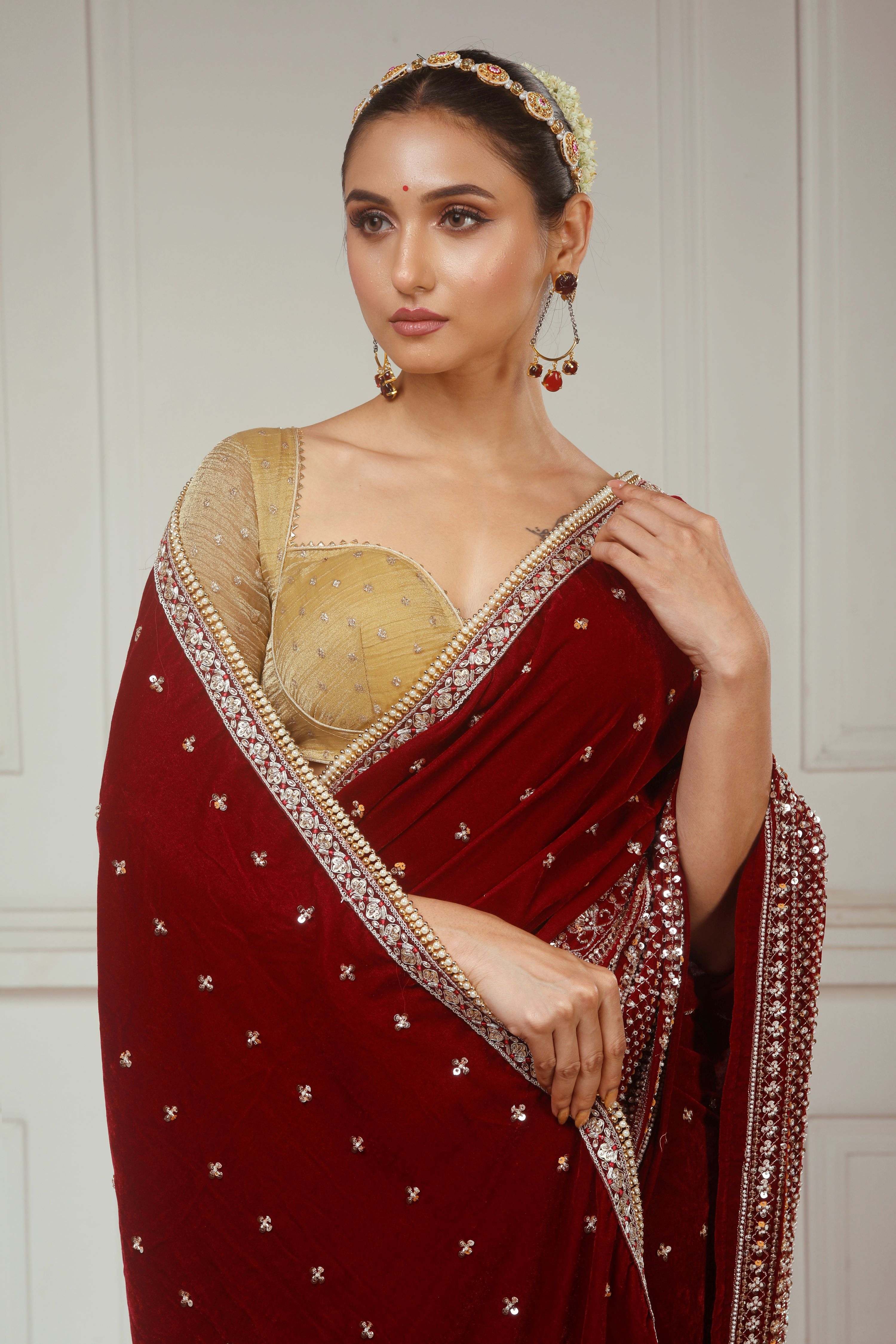 GARNET GRANDEUR SAREE