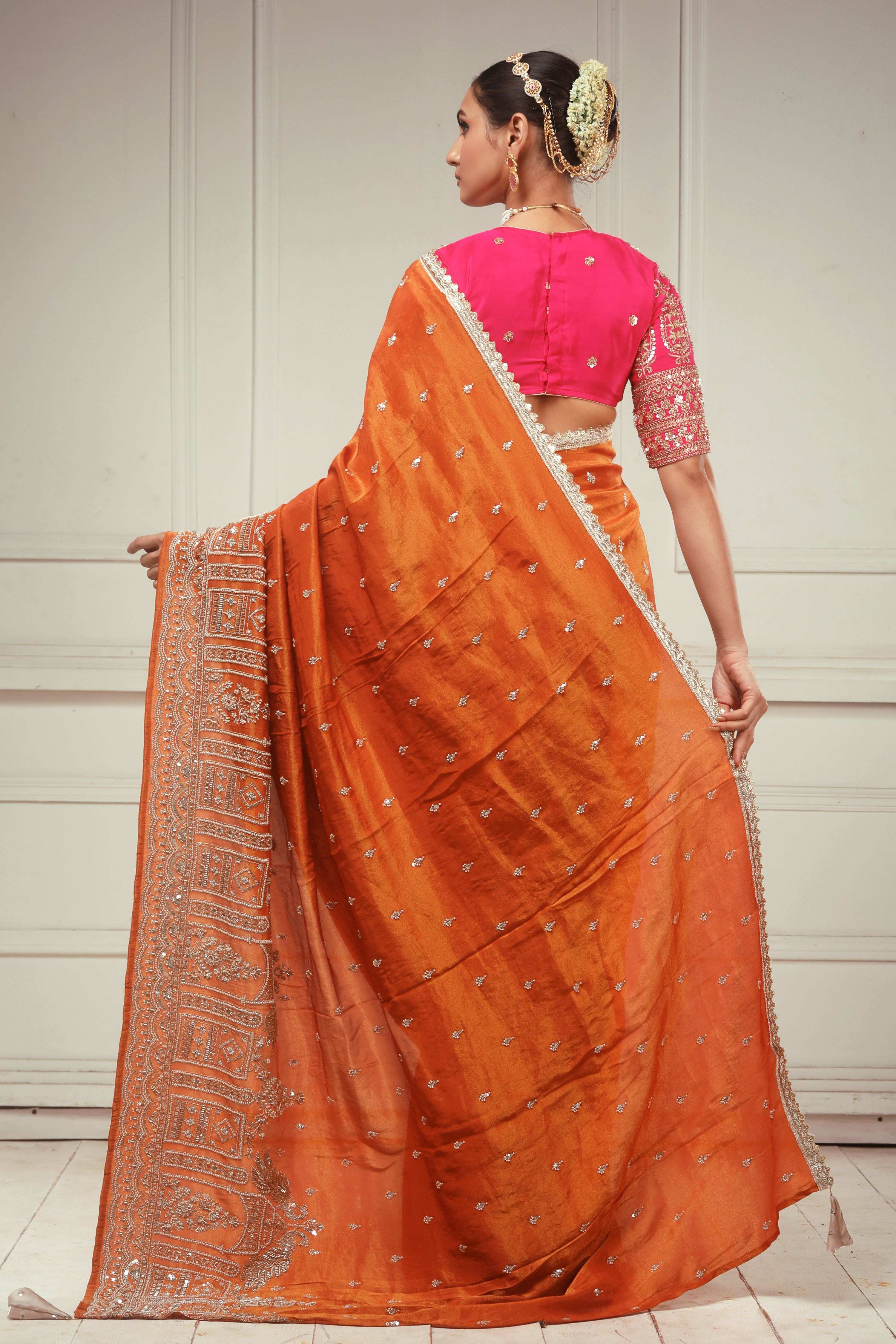 SAFFRON SYMPHONY SAREE