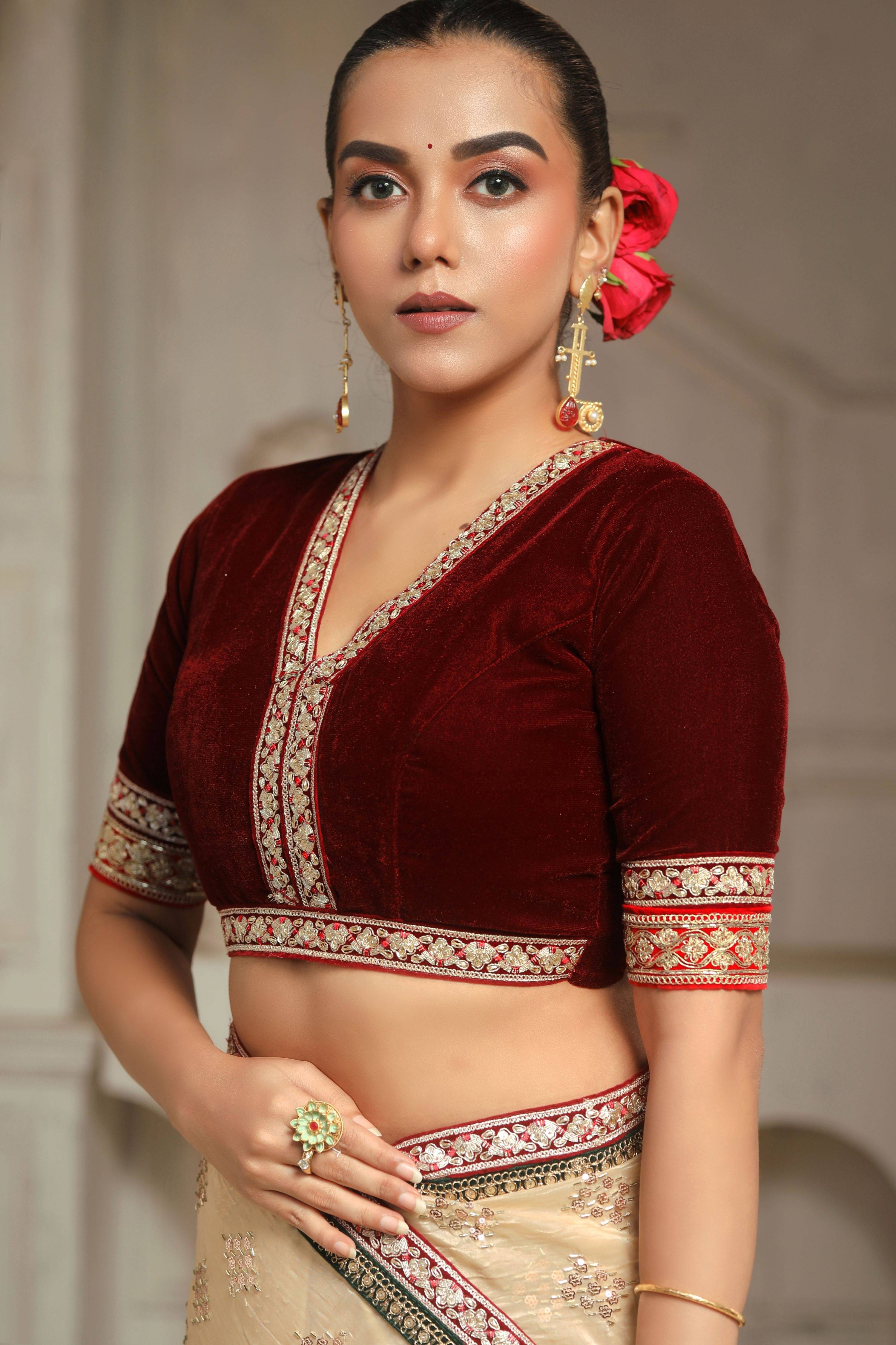 APRIL AESTHETIC SAREE WITH BOLD BEAUTY BLOUSE