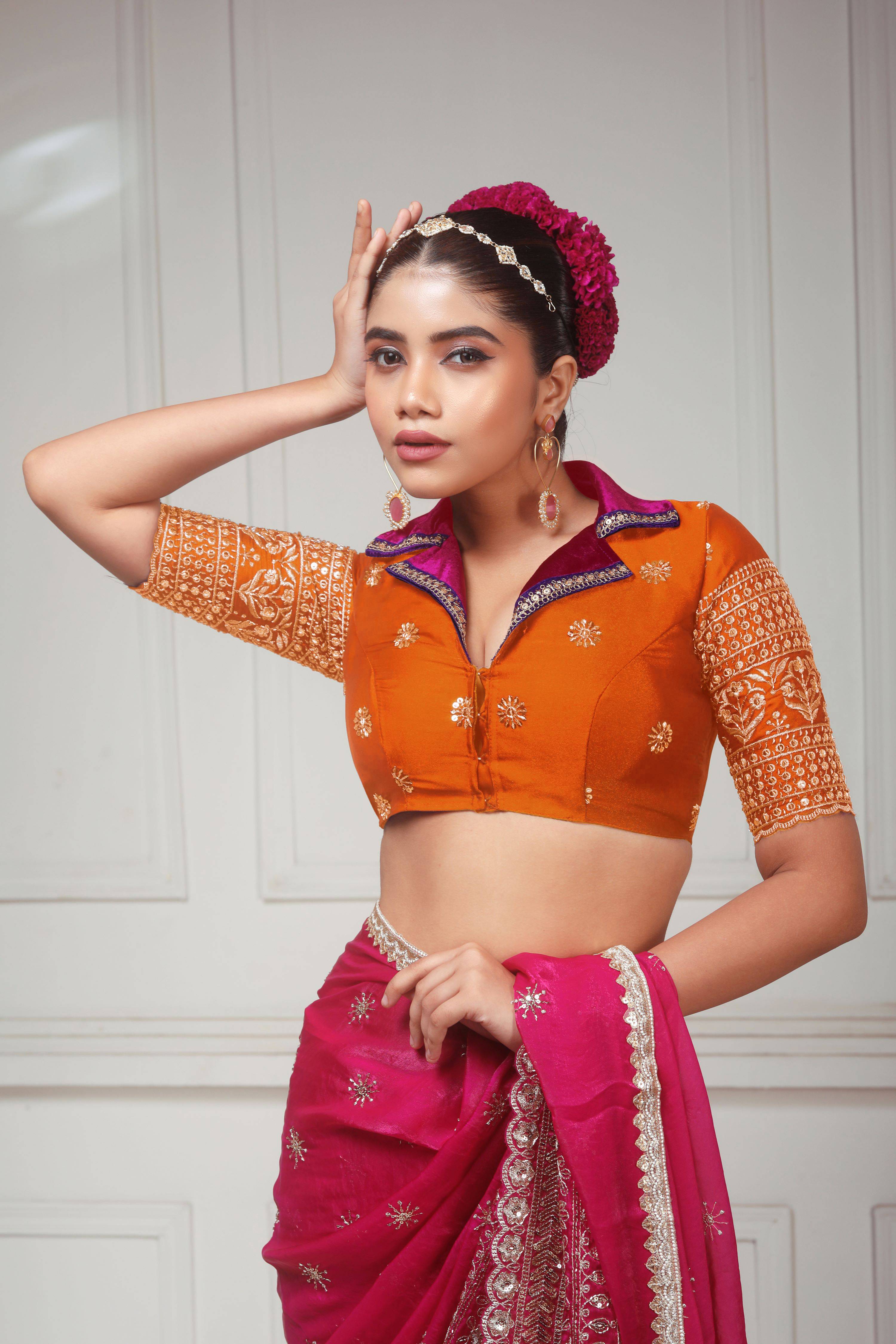 TANGERINE CLASSIC BLOUSE