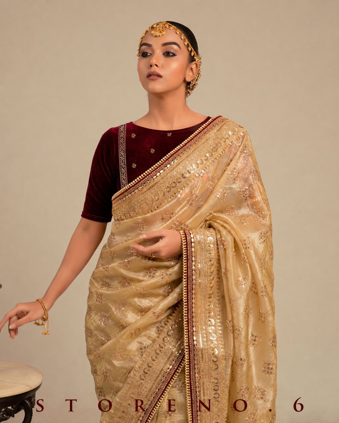 DESERT DELUXE SAREE AND BLOUSE SET