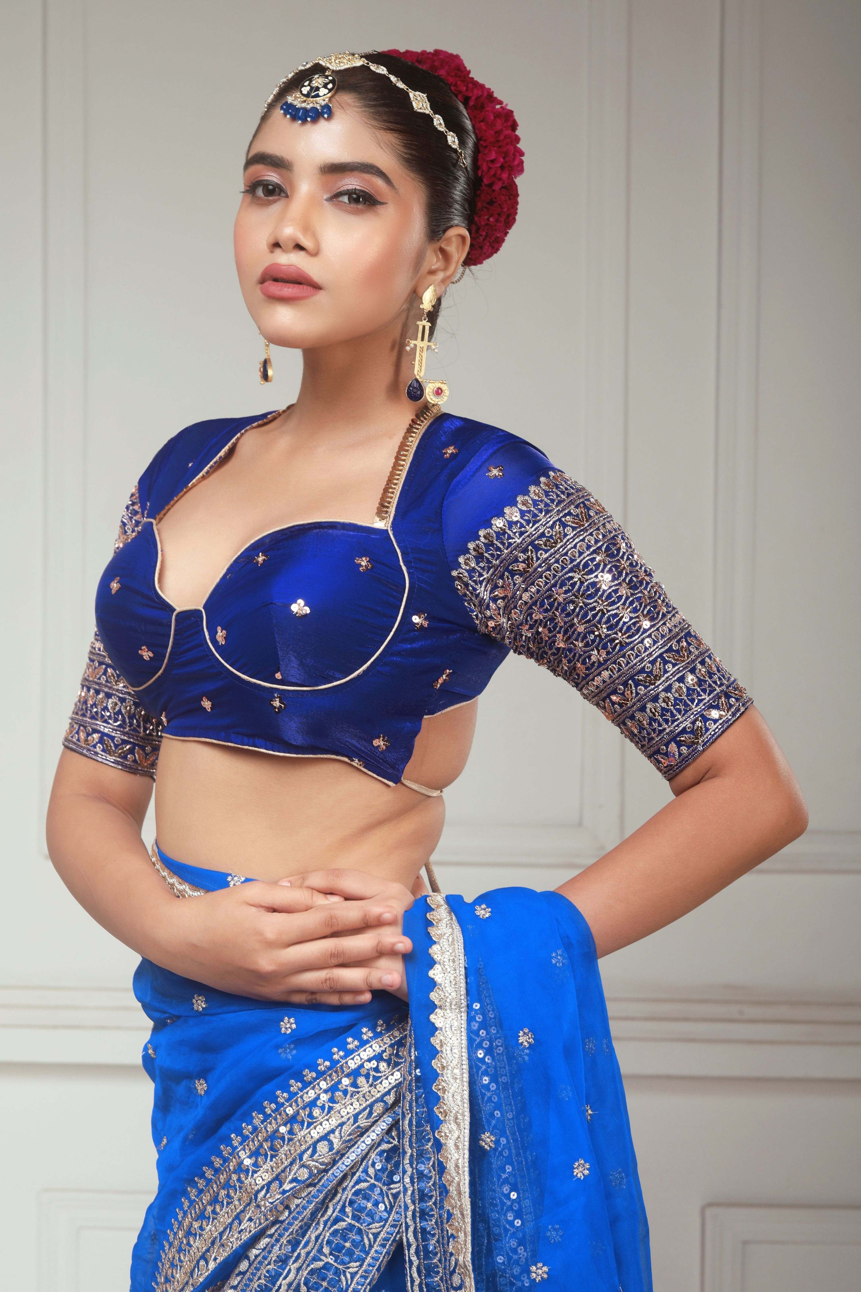 BLUEBERRY KISS SAREE WITH RAVISH REIGN BLOUSE