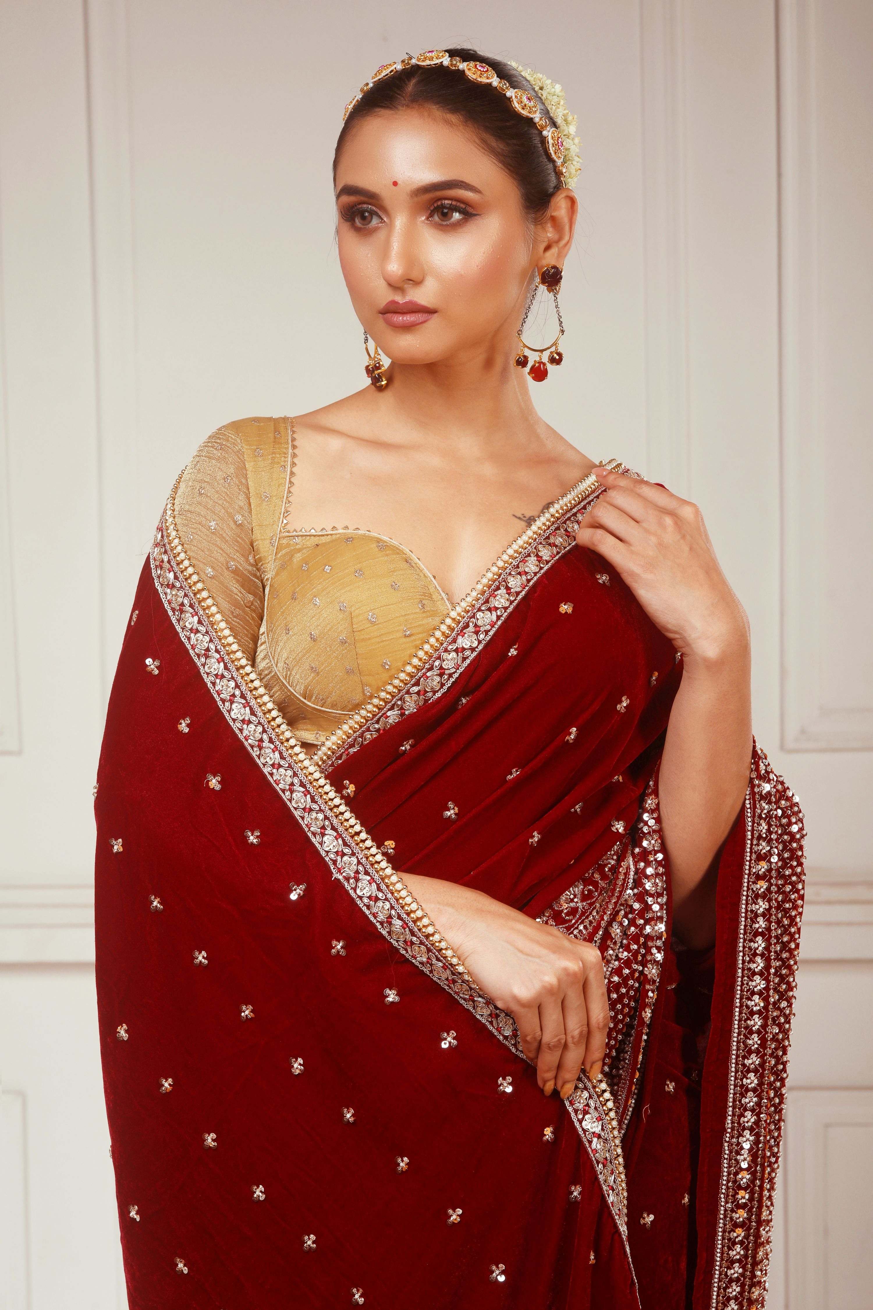 GARNET GRANDEUR SAREE