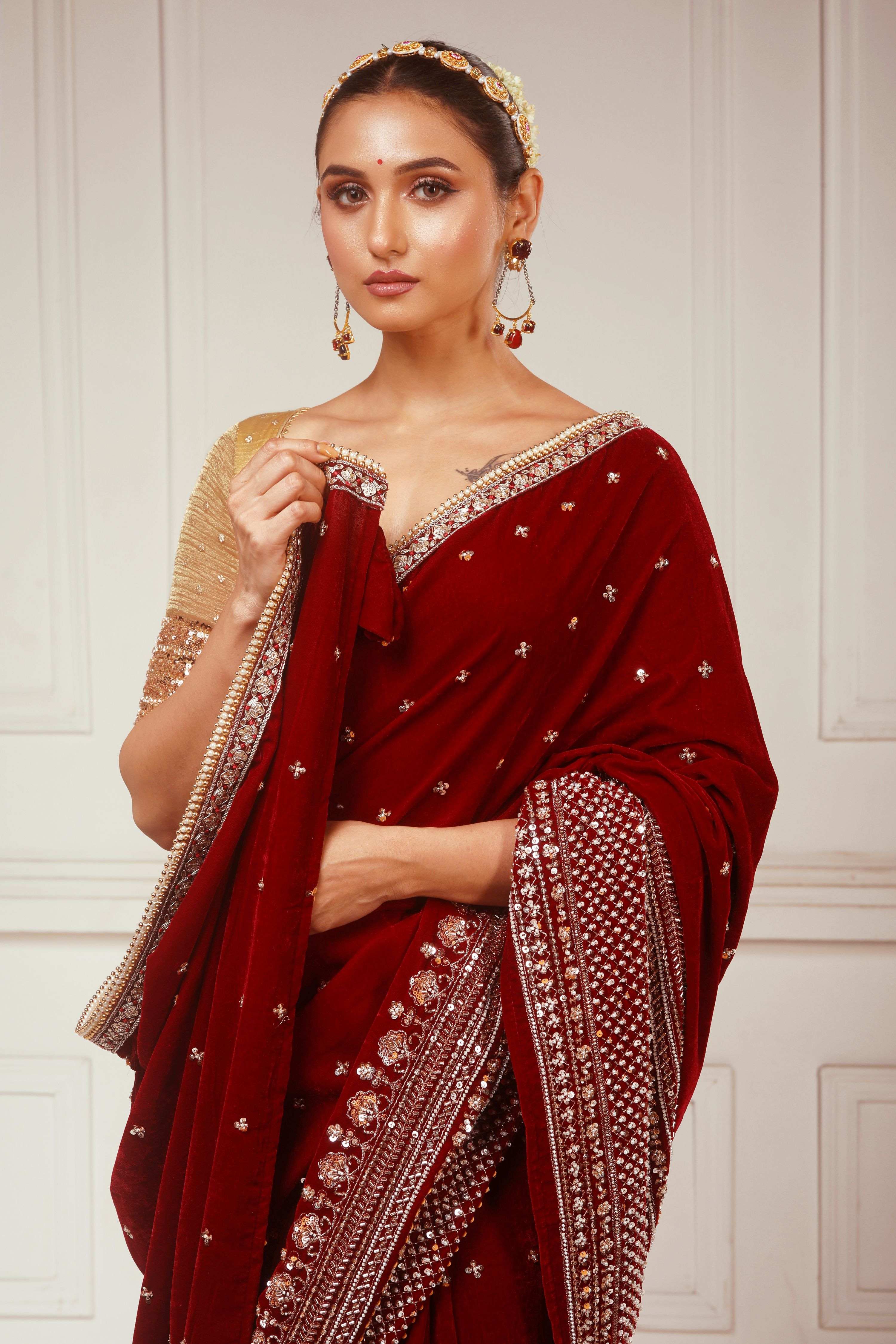GARNET GRANDEUR SAREE