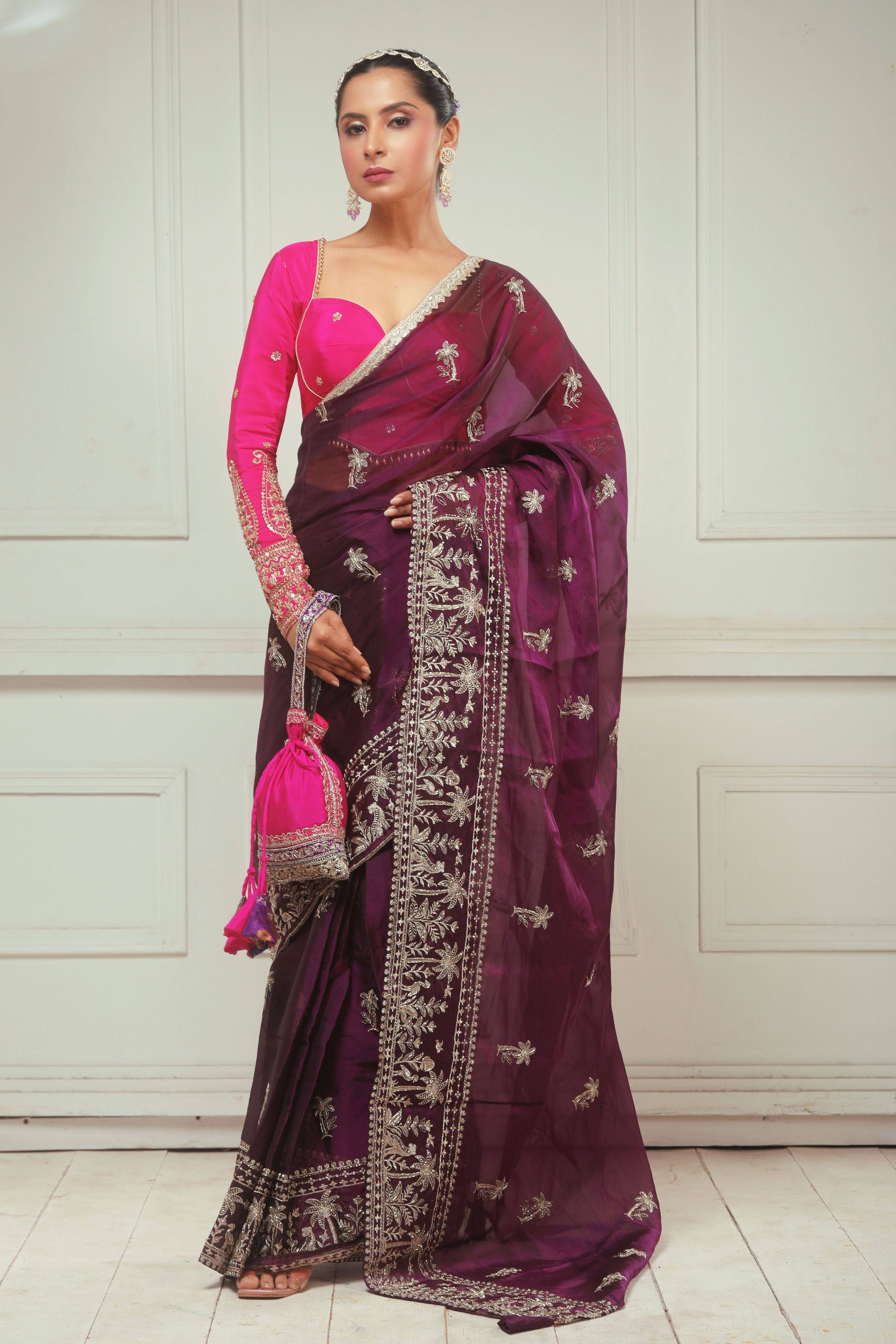 CRANBERRY CRUSH SAREE