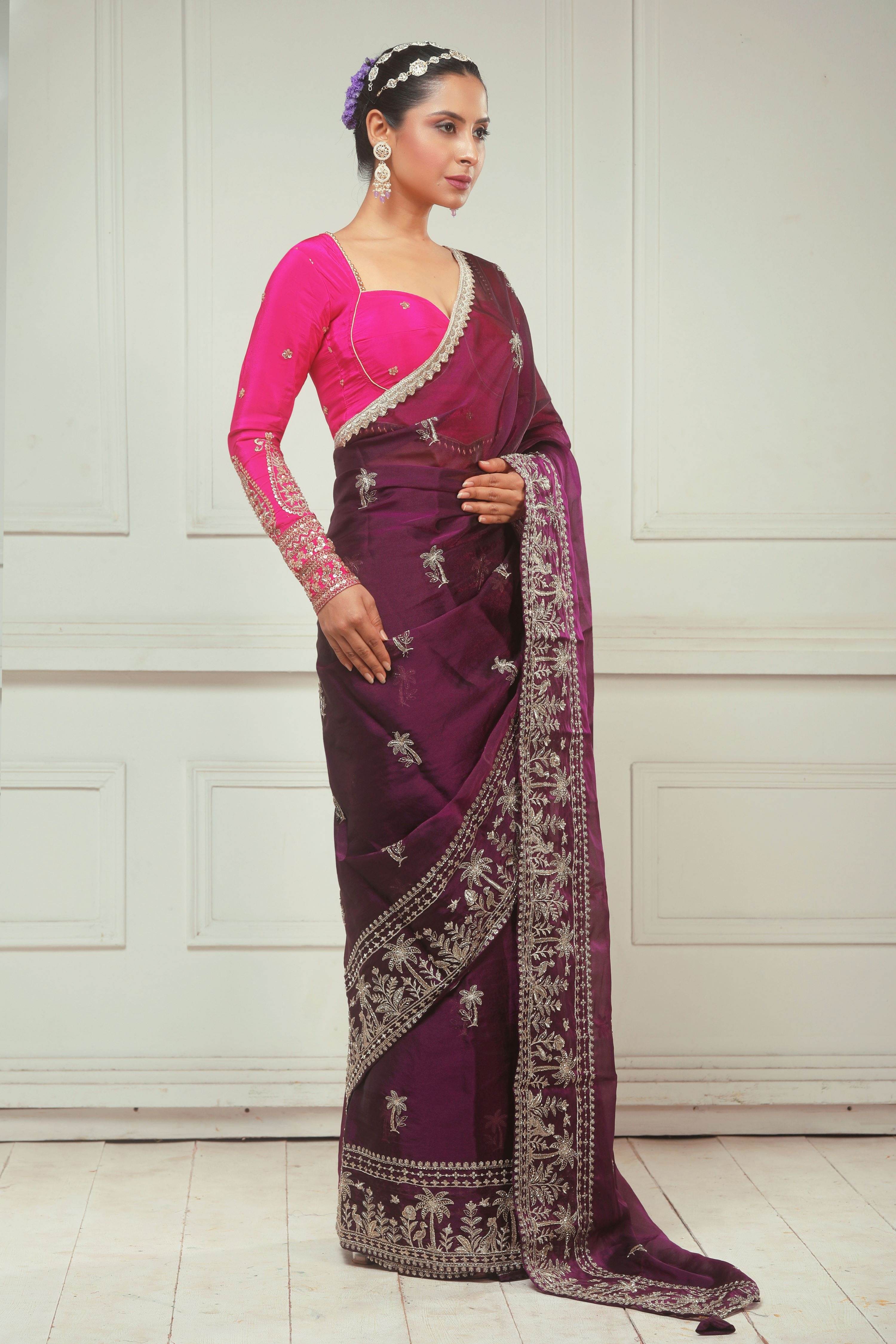 CRANBERRY CRUSH SAREE