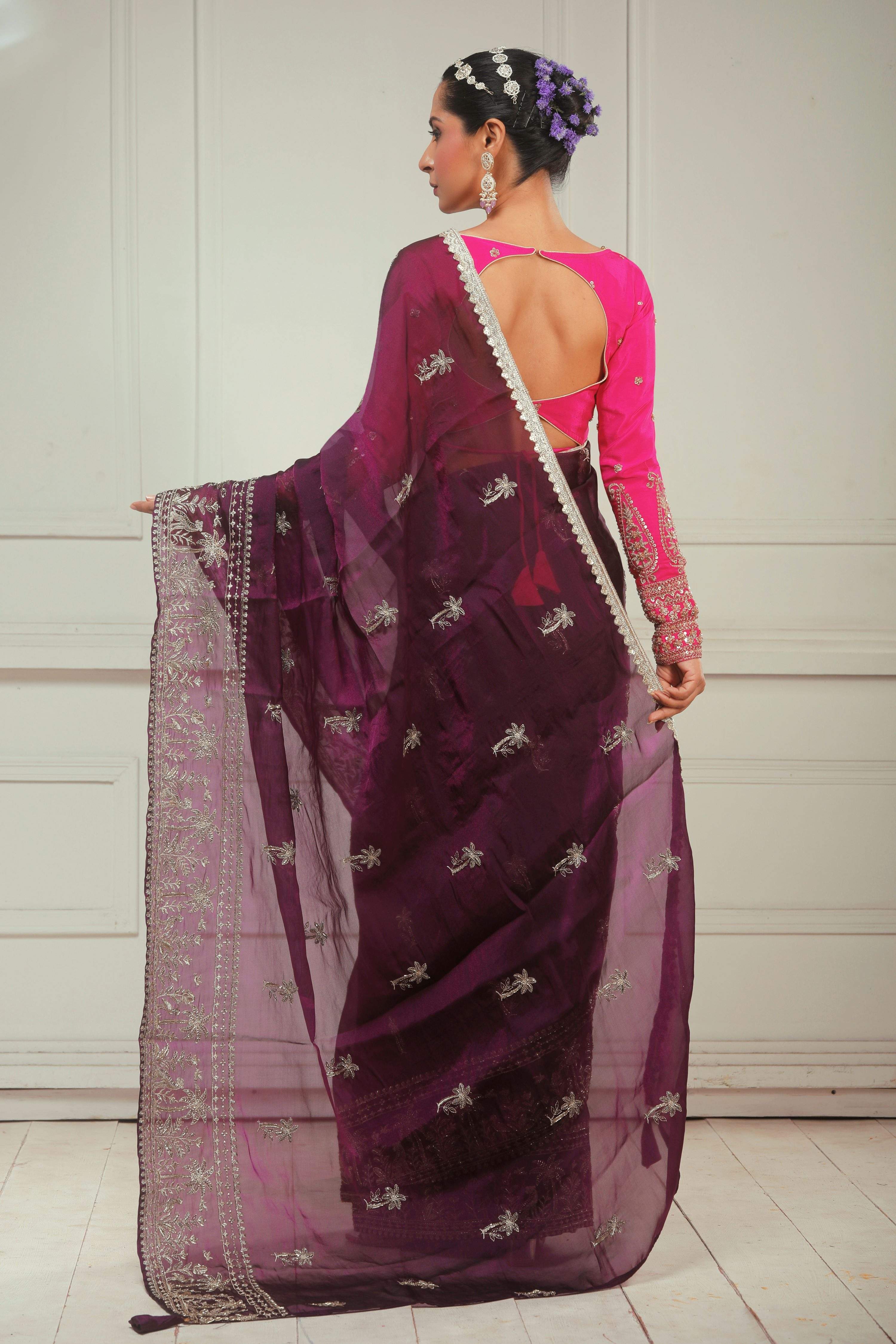 CRANBERRY CRUSH SAREE