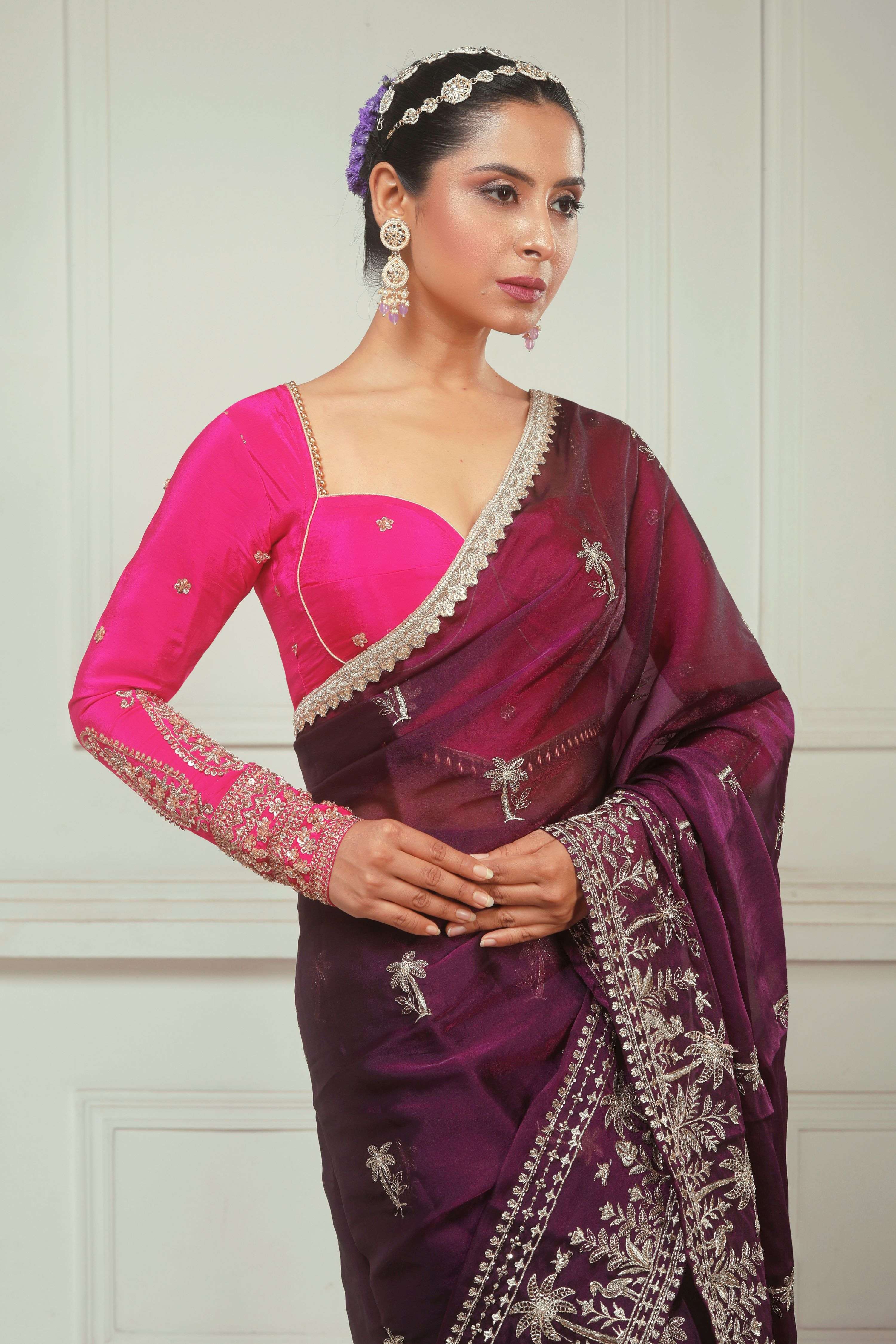 CRANBERRY CRUSH SAREE