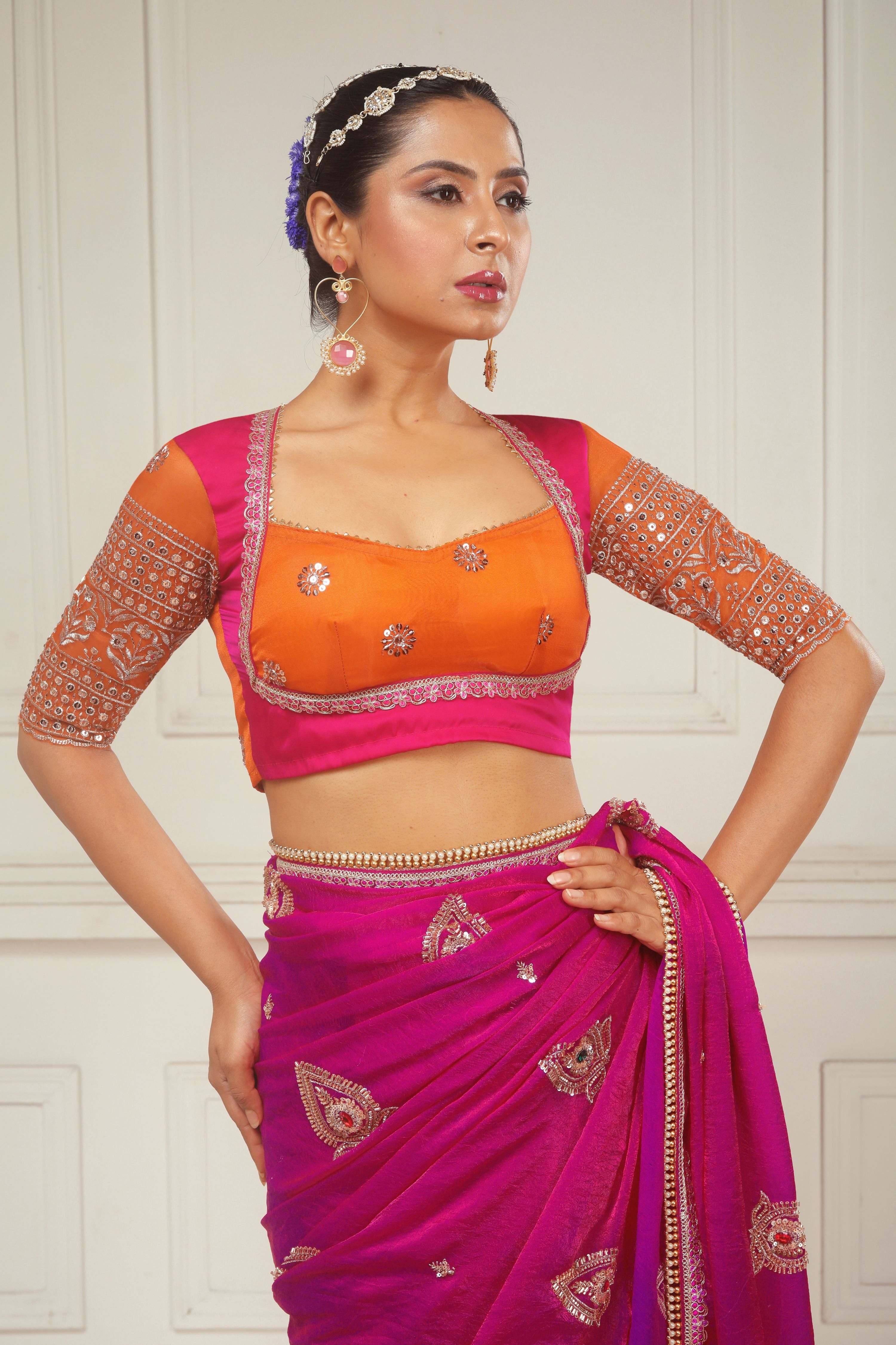 TANGERINE POETRY BLOUSE