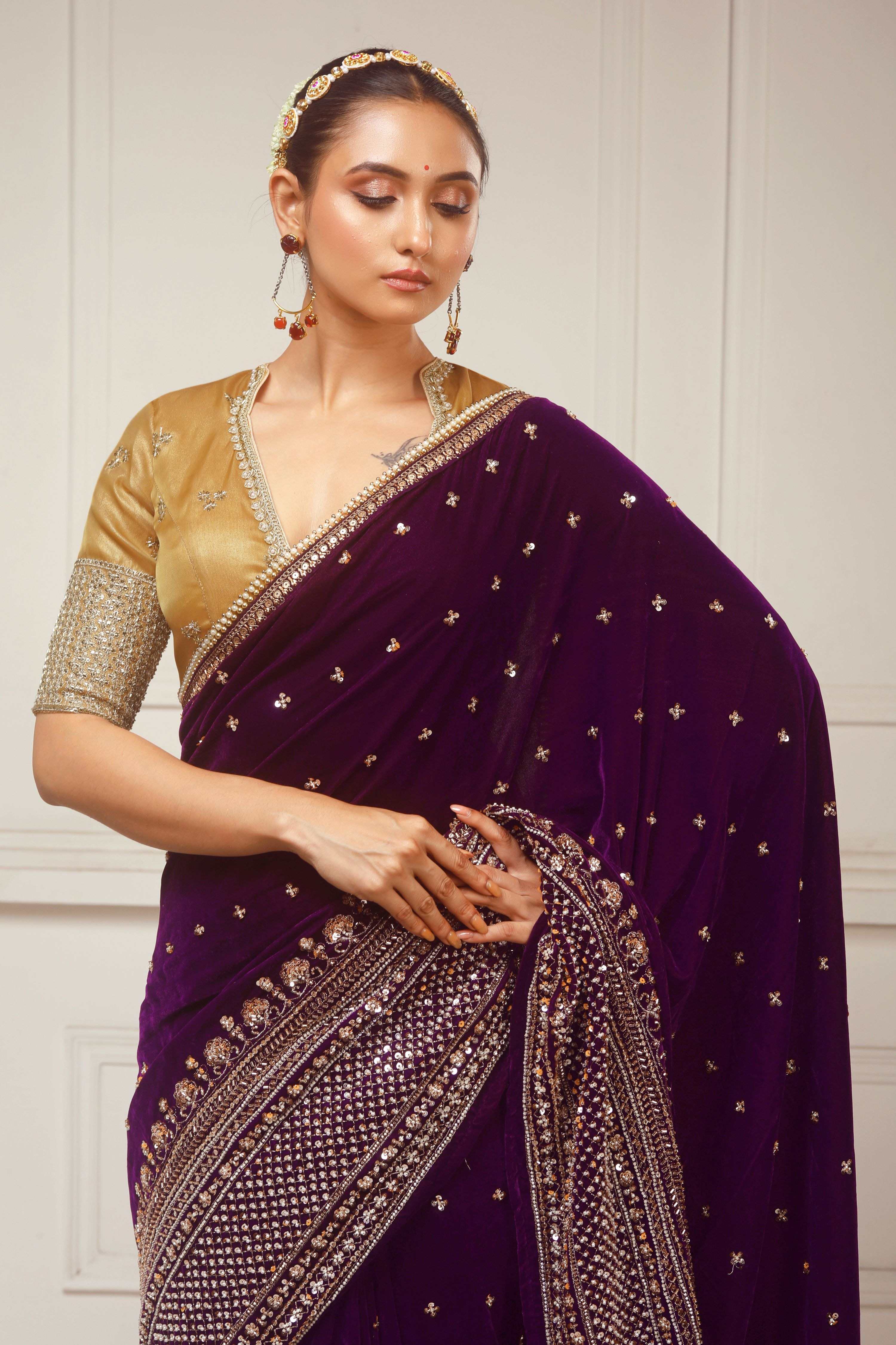 GLAM GRANDEUR SAREE WITH RADIANT FANTASY BLOUSE