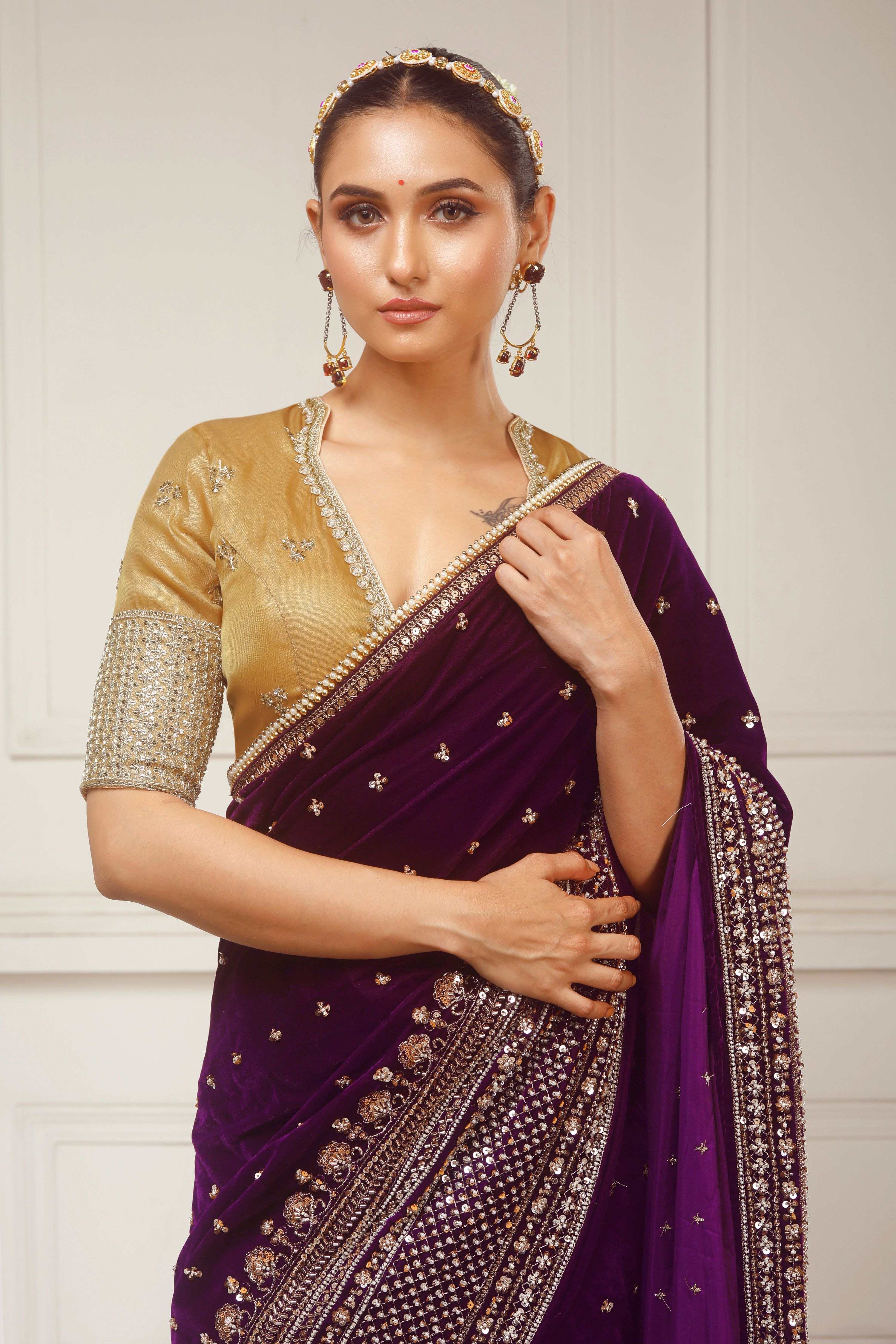 GLAM GRANDEUR SAREE WITH RADIANT FANTASY BLOUSE