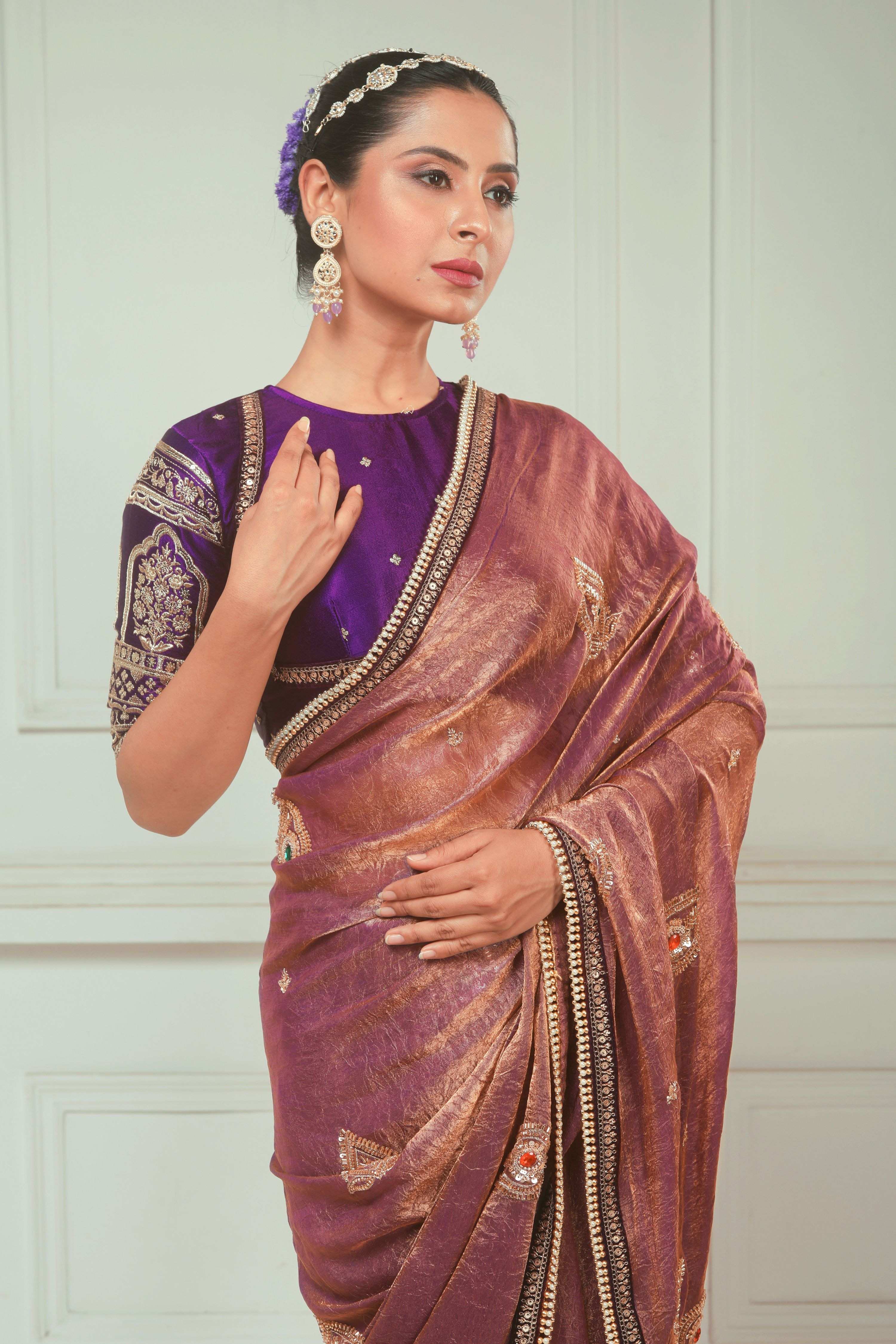 MEHFIL MUSE SAREE WITH TIMELESS TEMPTATION BLOUSE
