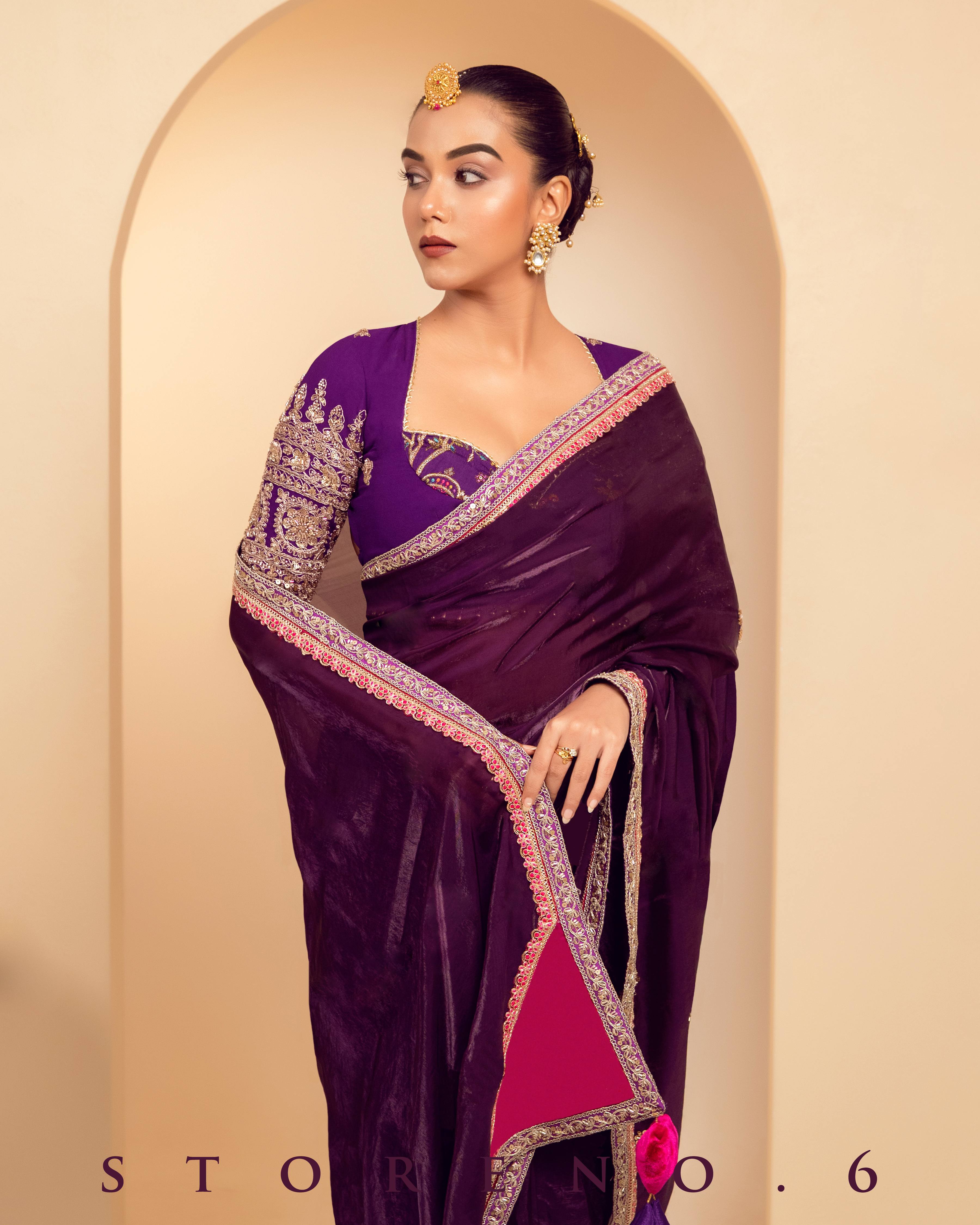 PLUM PALETTE SAREE
