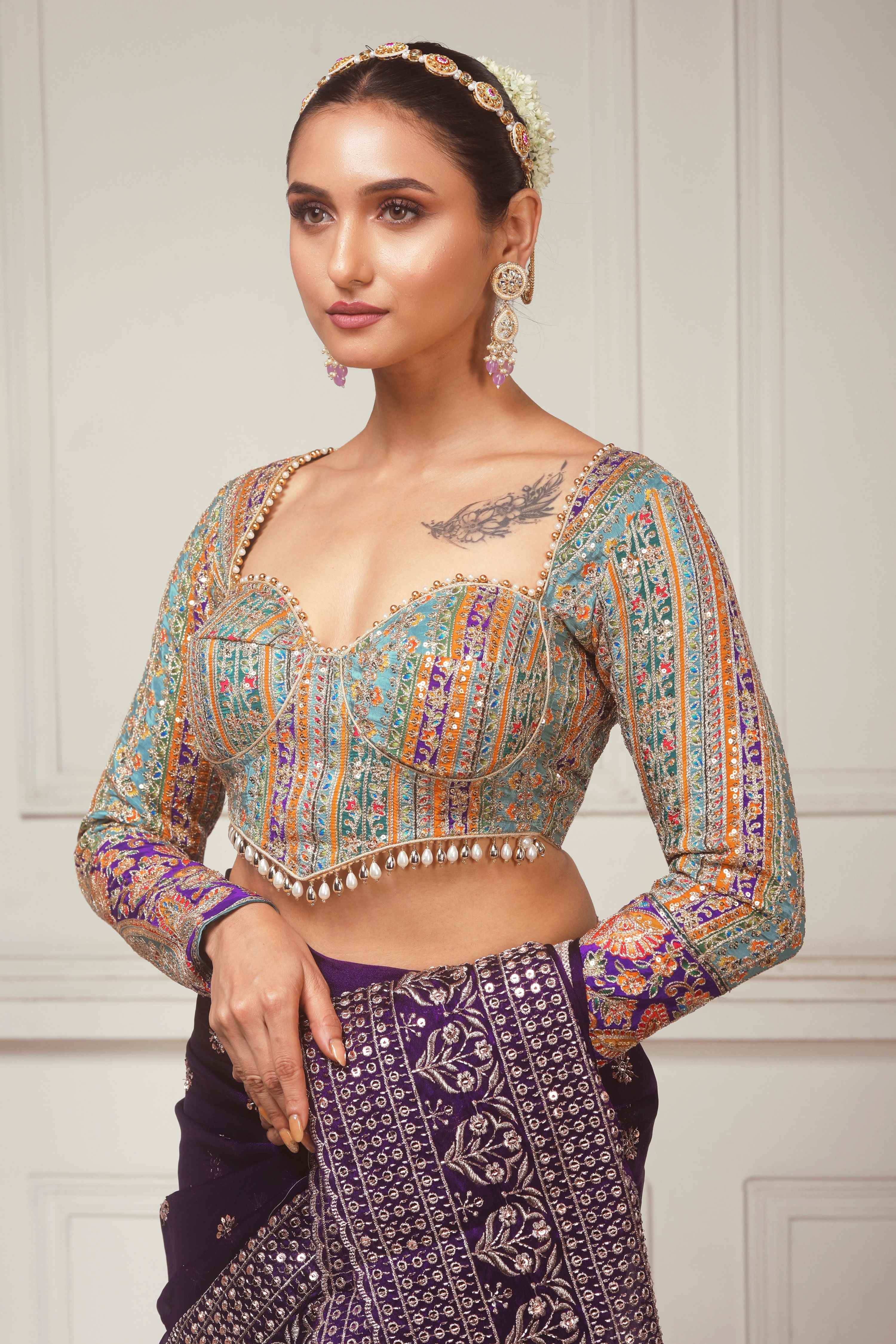 TEAL TEASE BLOUSE