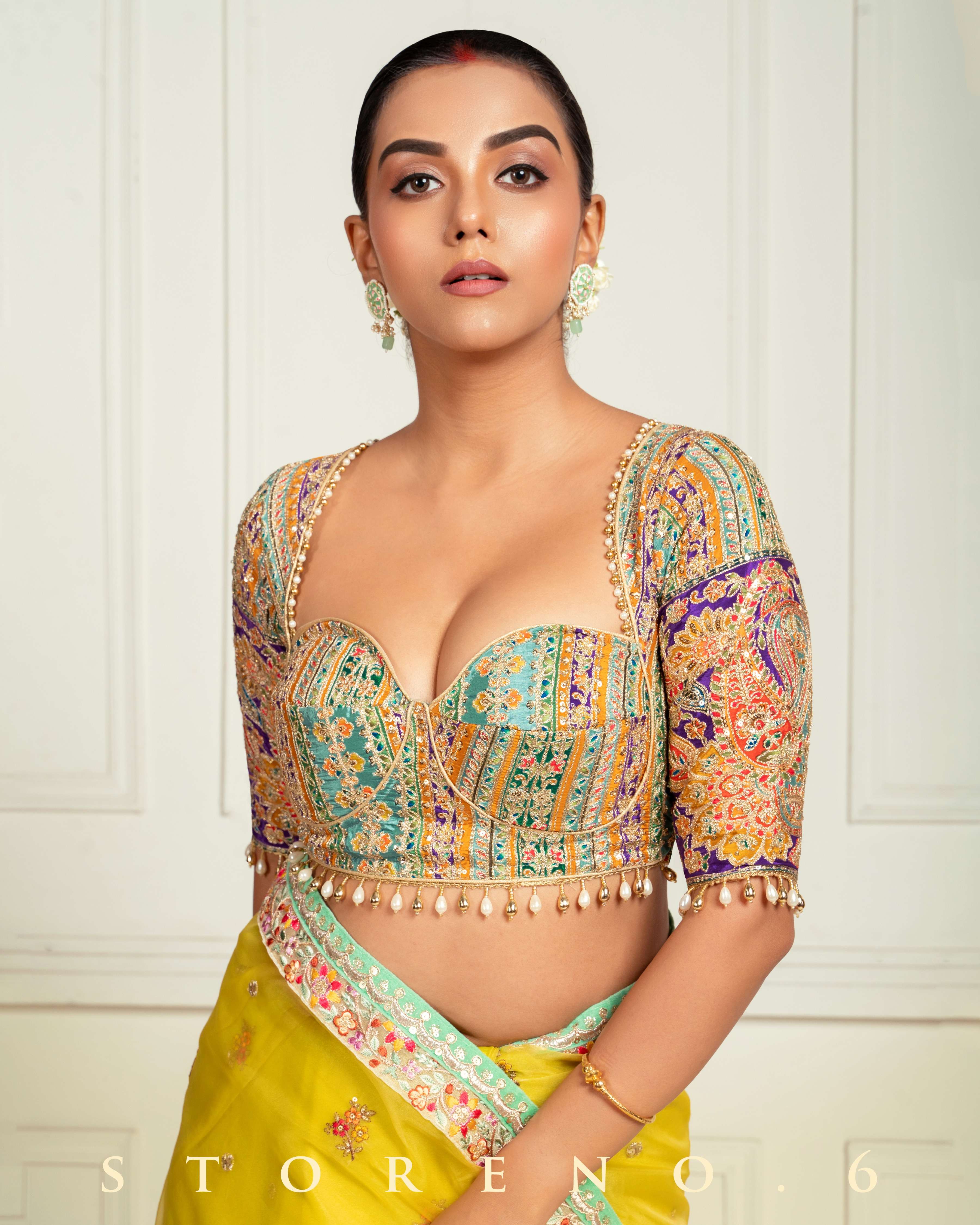 CLOSET CRUSH SAREE WITH TEAL TREASURE BLOUSE