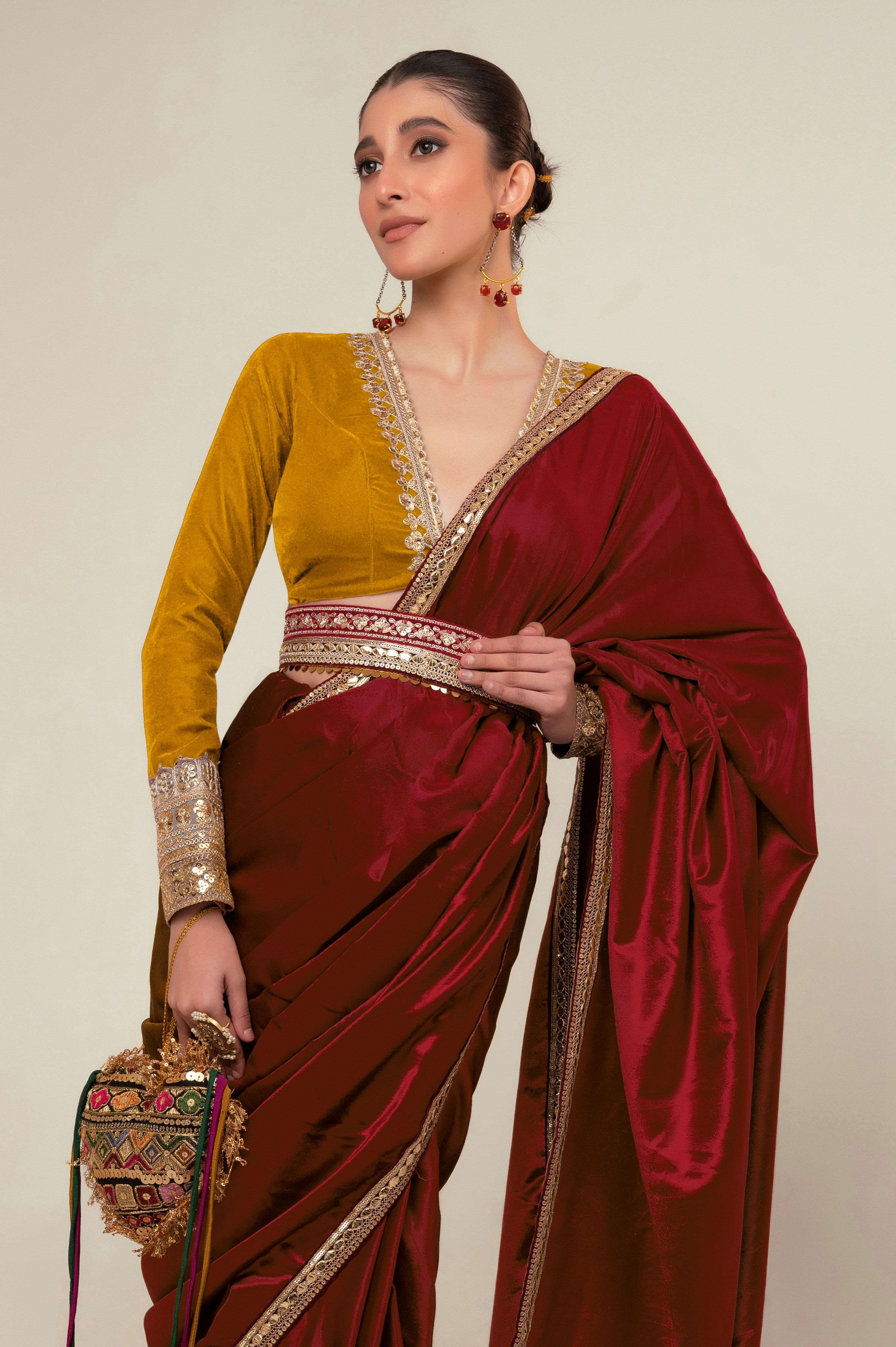 LUXE ROMANCE SAREE WITH SPICE EDGE BLOUSE