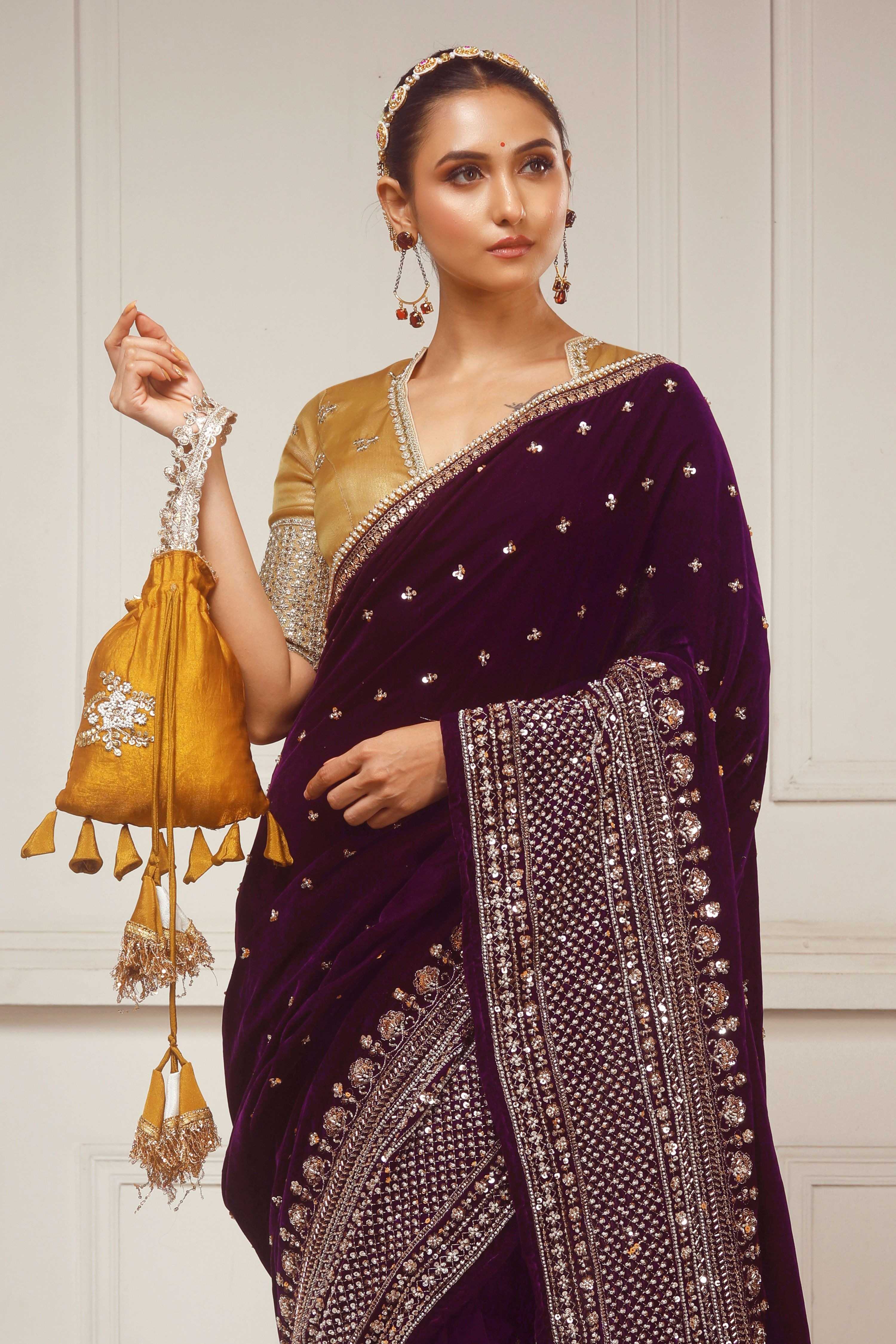 GLAM GRANDEUR SAREE WITH RADIANT FANTASY BLOUSE