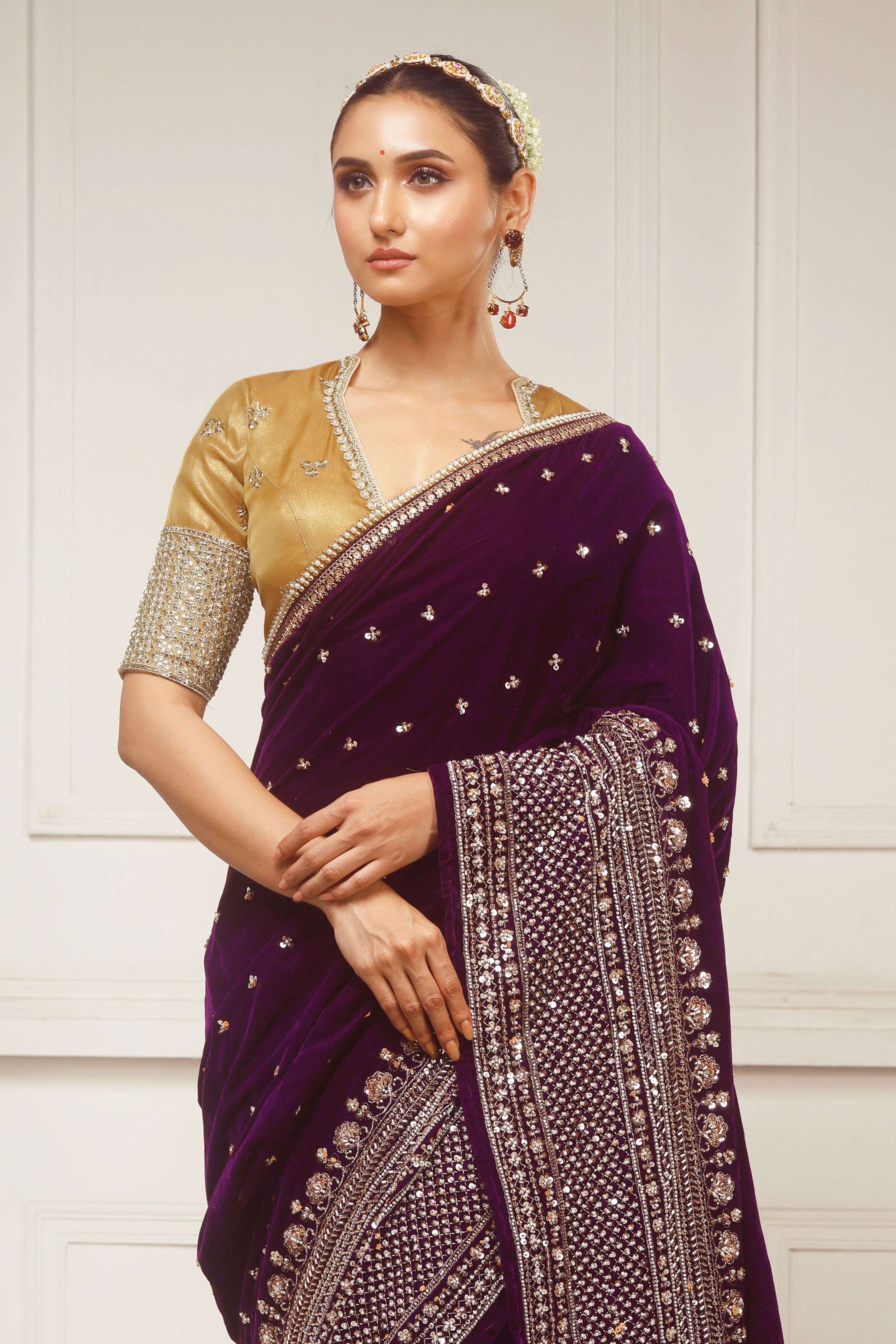 GLAM GRANDEUR SAREE WITH RADIANT FANTASY BLOUSE