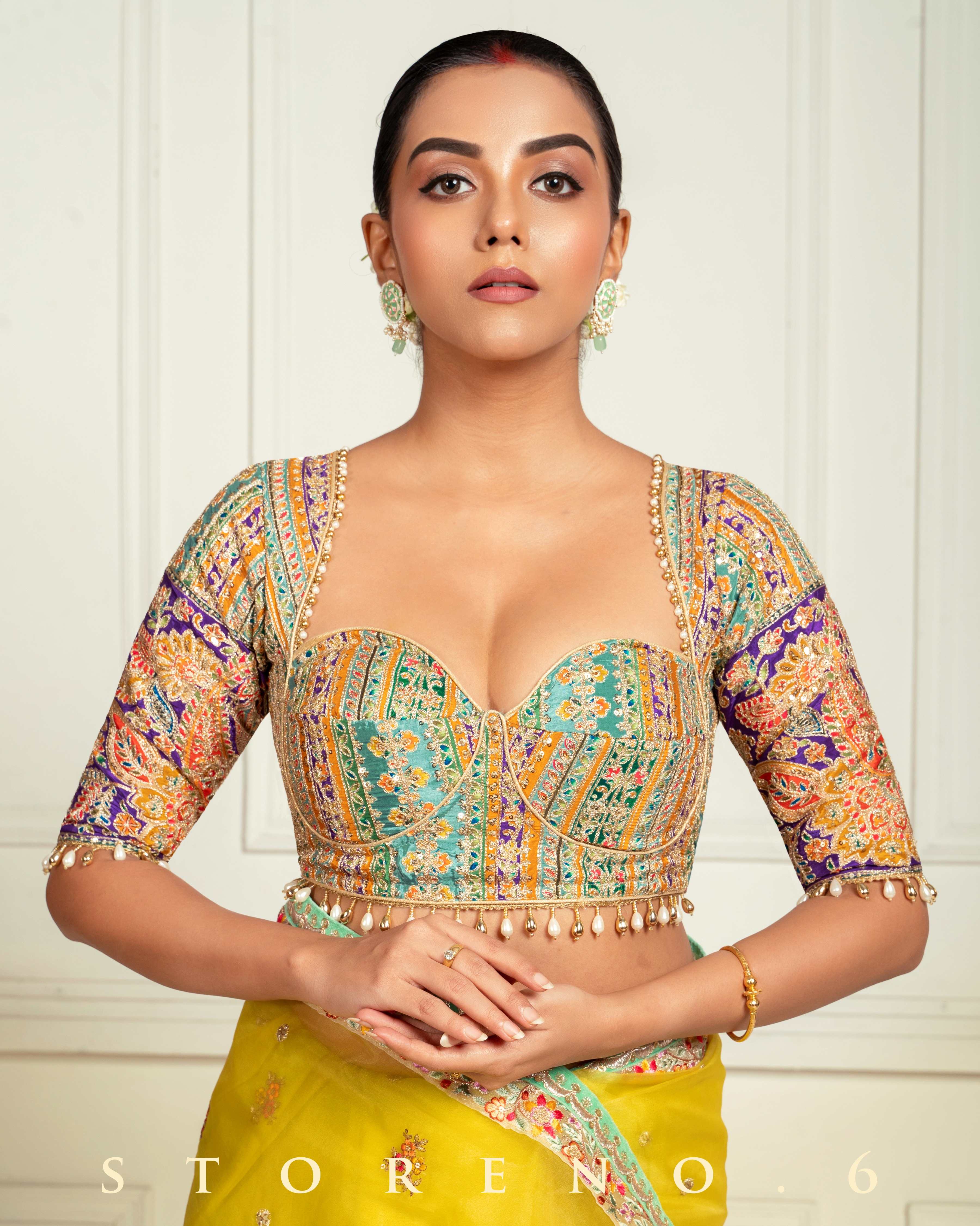 CLOSET CRUSH SAREE WITH TEAL TREASURE BLOUSE