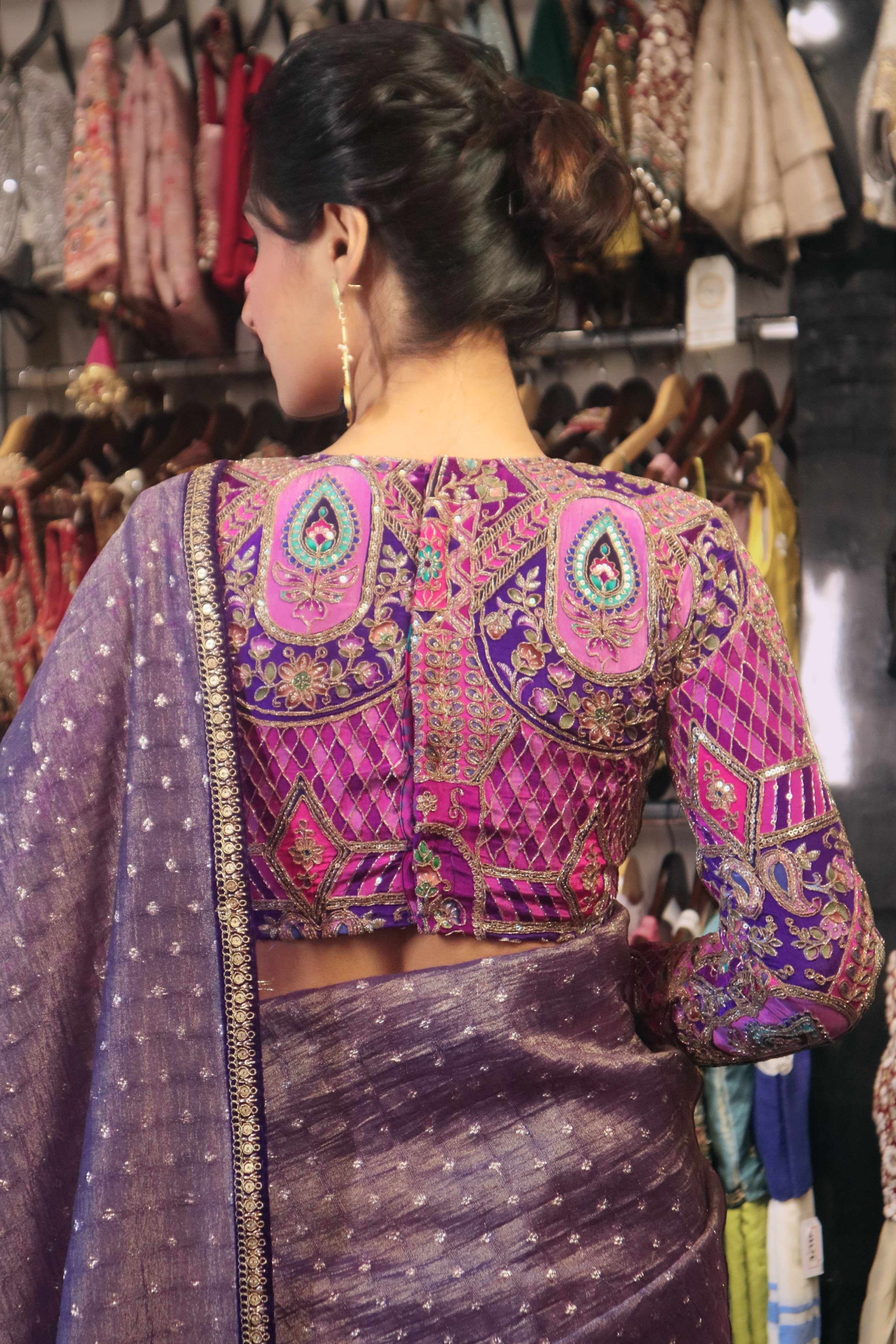 MYSTIC MUSE SAREE WITH AMETHYST AFFAIR BLOUSE