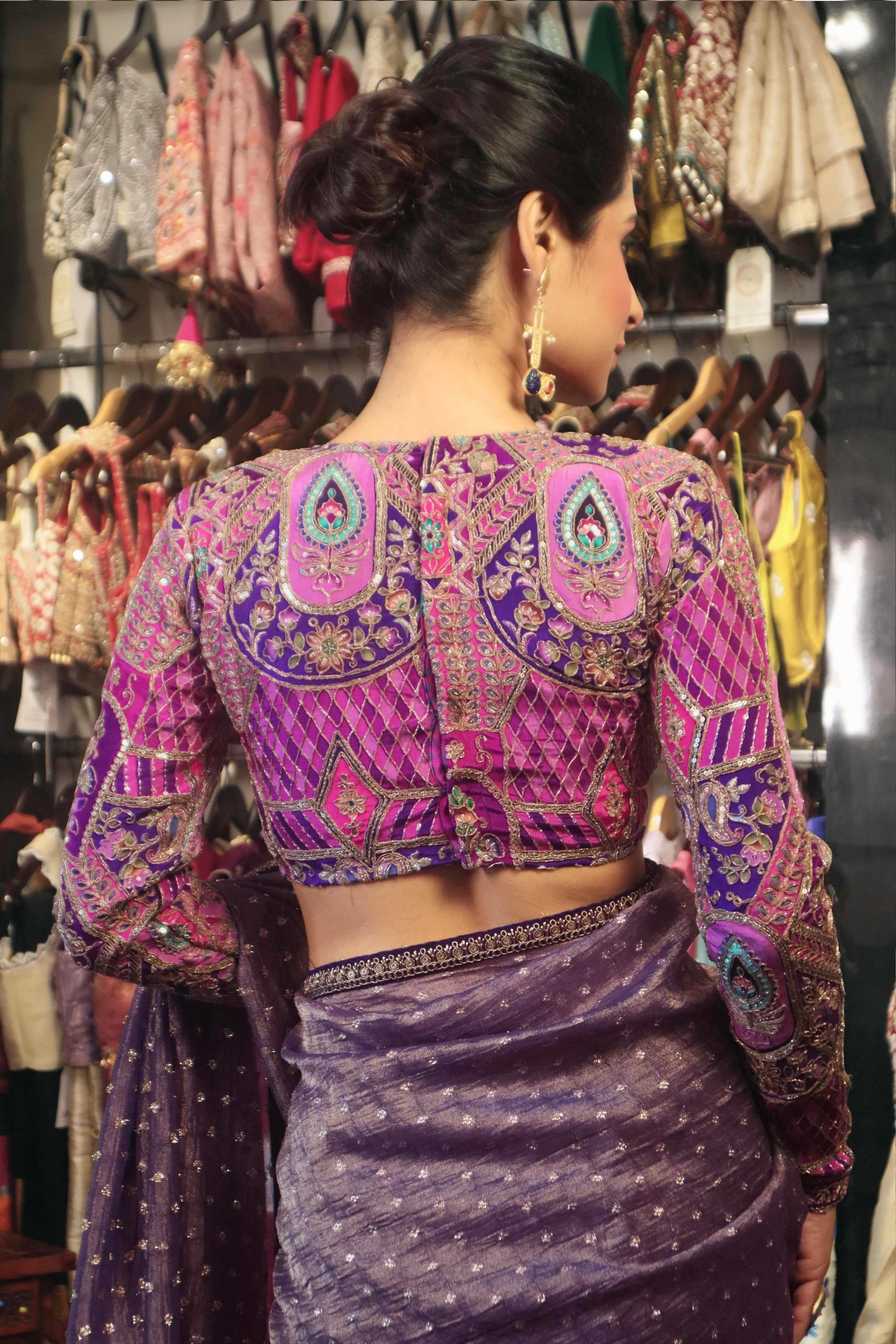 MYSTIC MUSE SAREE WITH AMETHYST AFFAIR BLOUSE