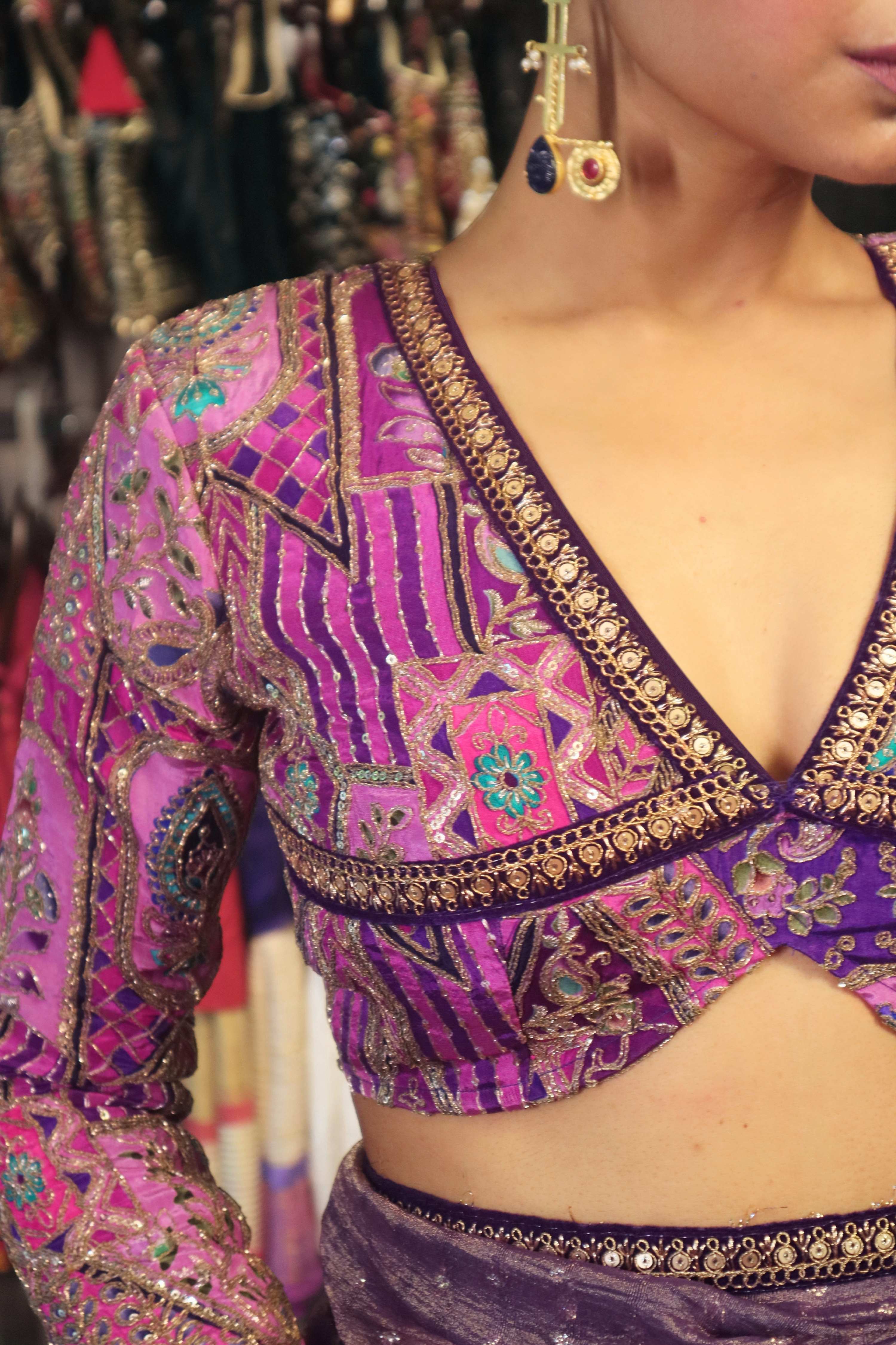 MYSTIC MUSE SAREE WITH AMETHYST AFFAIR BLOUSE